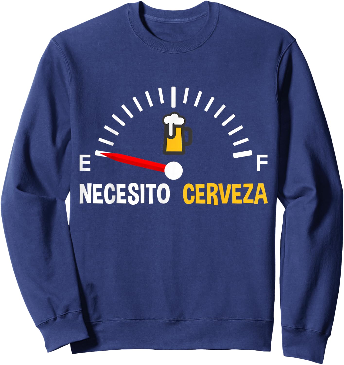 Necesito Cerveza as Funny Spanish Quote Mexican Beer Sweatshirt - Sweatshirt | Navy