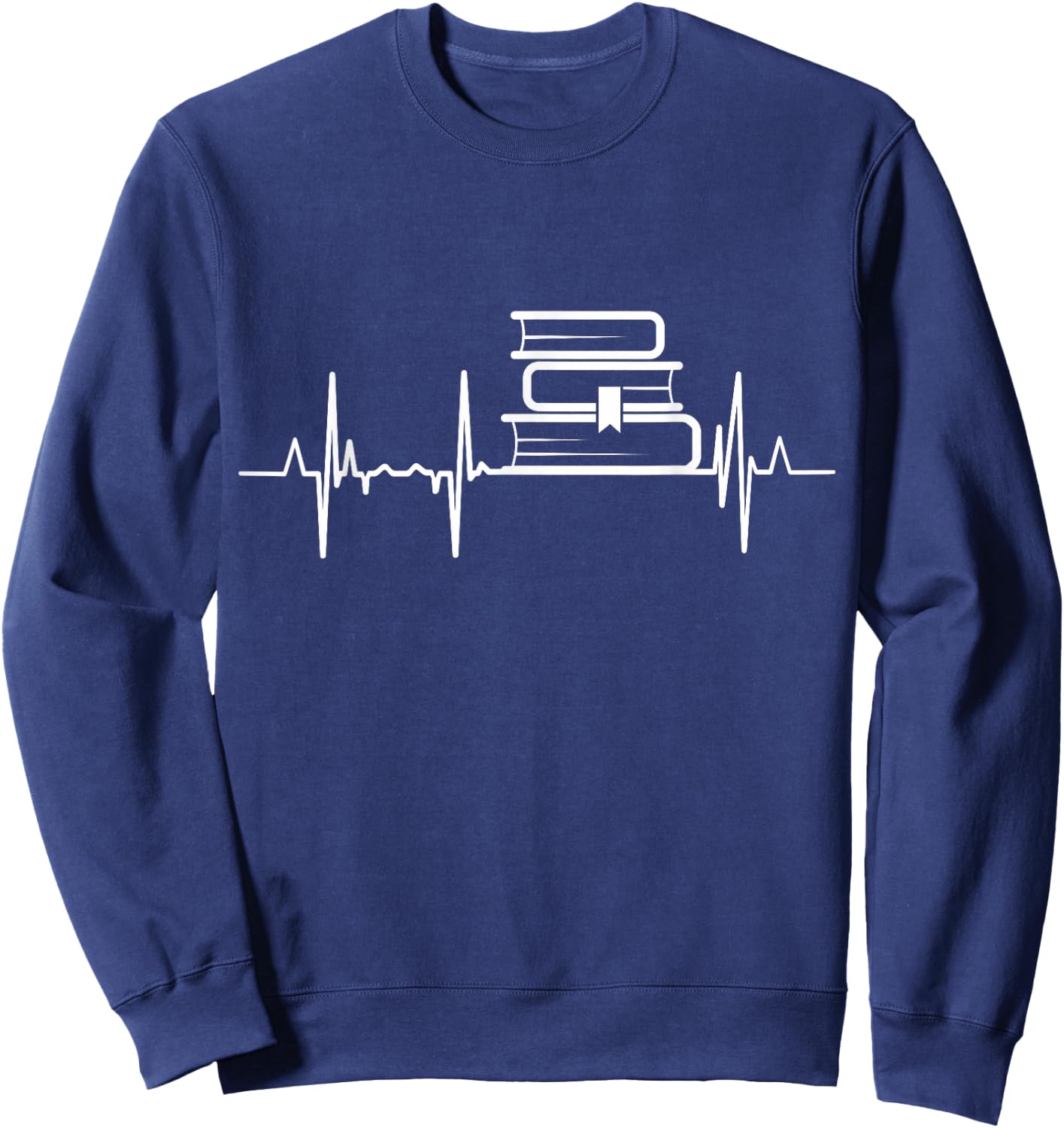 Books Heartbeat Sweatshirt - Sweatshirt | Navy