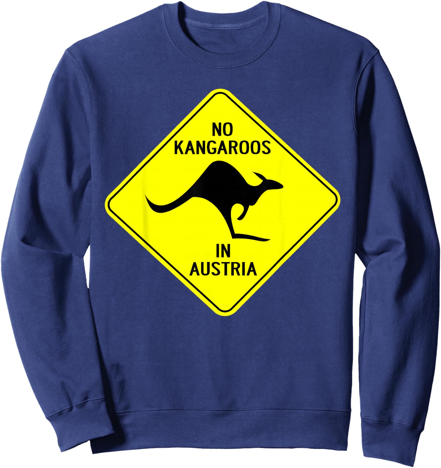 with German Text "Keine Kängurus in Austria" [, red Sweatshirt - Sweatshirt | Navy