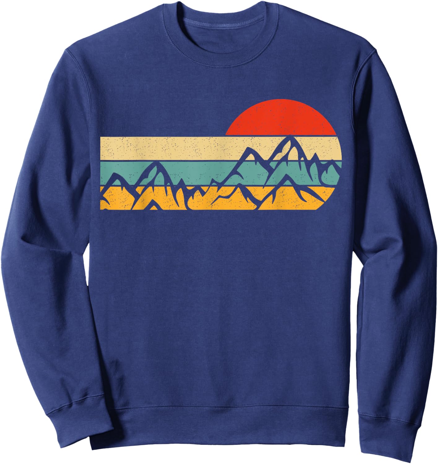 Hiking Design Men Forest Retro Outdoors Mountain Hiking Sweatshirt - Sweatshirt | Navy
