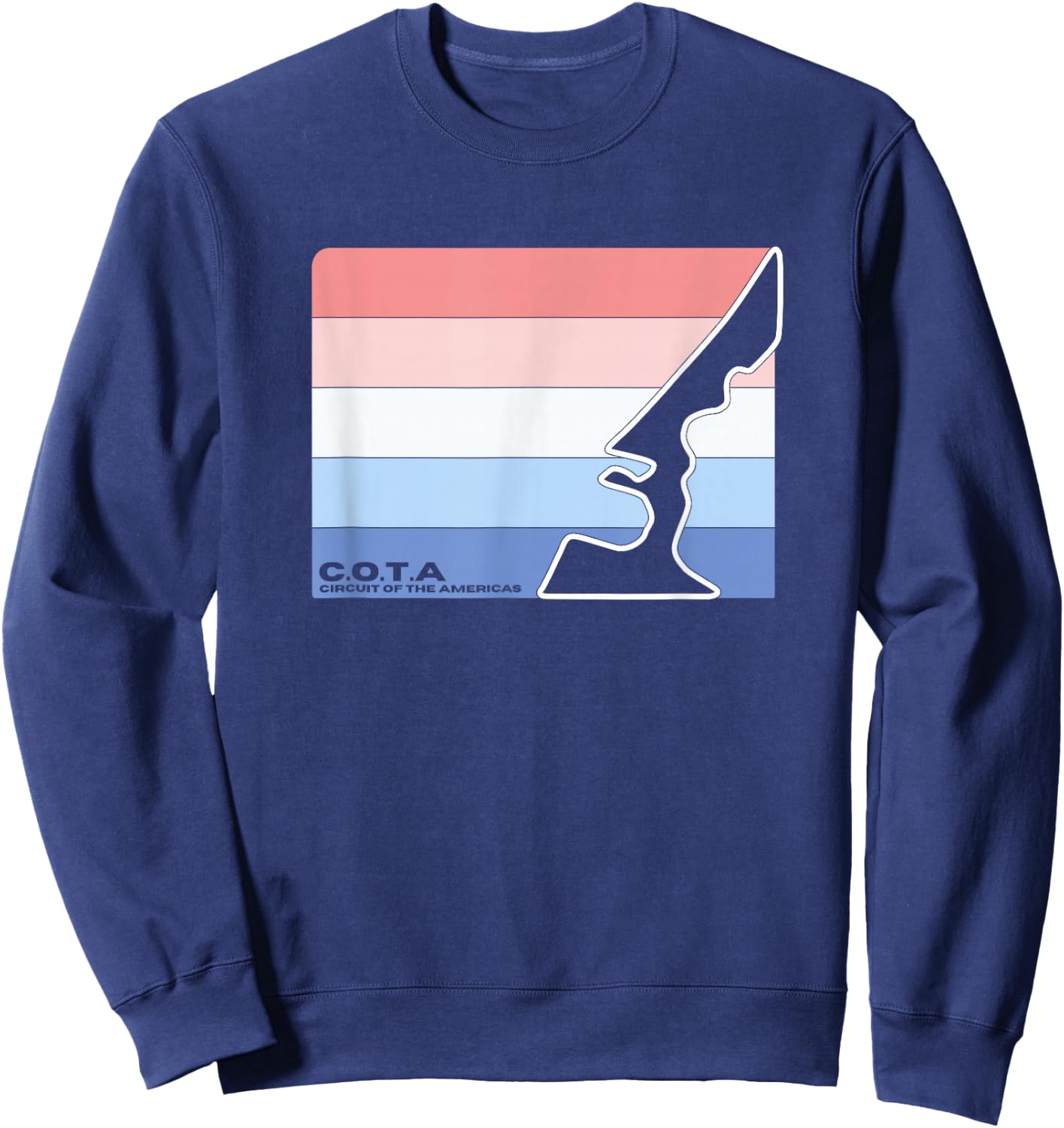 COTA USA Racetrack Map Layout Sweatshirt - Sweatshirt | Navy