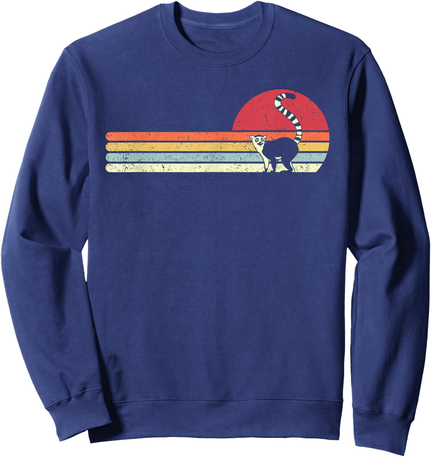 Lemur, Lemuren Vintage Shirt Sweatshirt - Sweatshirt | Navy