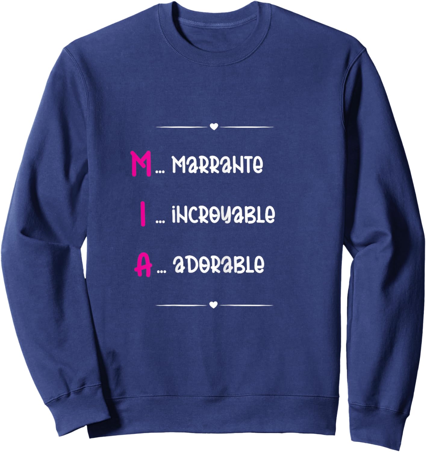Mia Prenom Personnalisé Femme Cadeau Prenom Mia Girls' , Black Sweatshirt - Sweatshirt | Navy