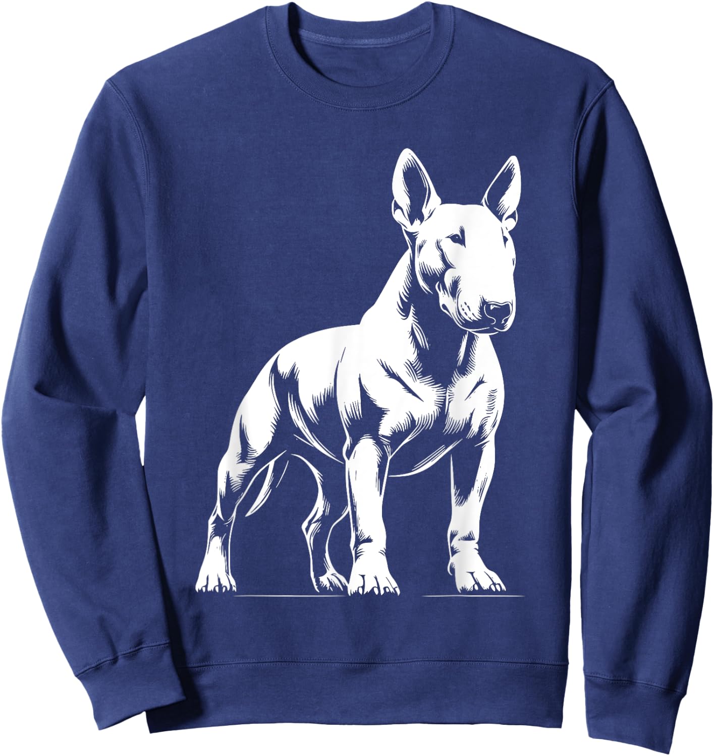 Dog Dad Mom Lover – Monochromatischer Bullterrier Sweatshirt - Sweatshirt | Navy