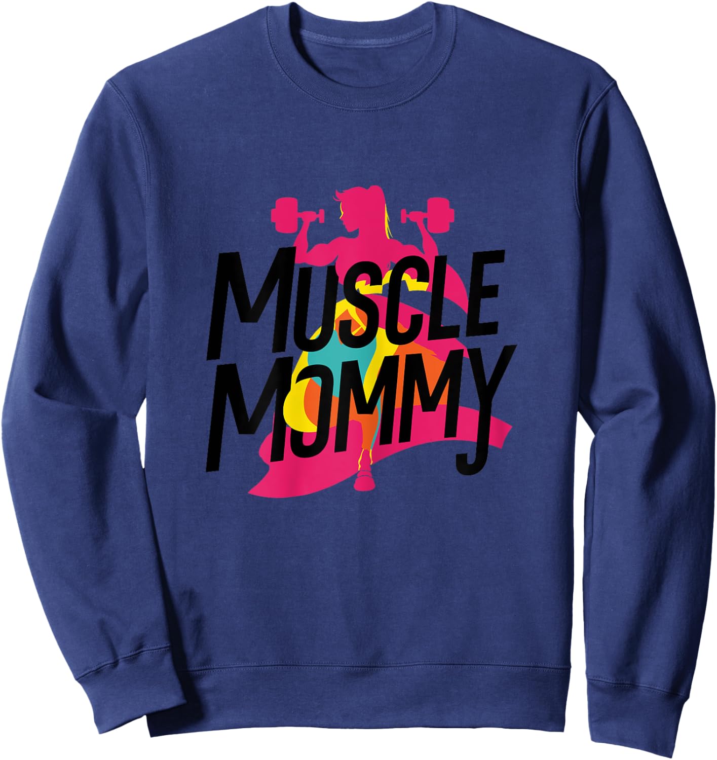 Muscle Mommy Mama Fitnessstudio Sweatshirt - Sweatshirt | Navy