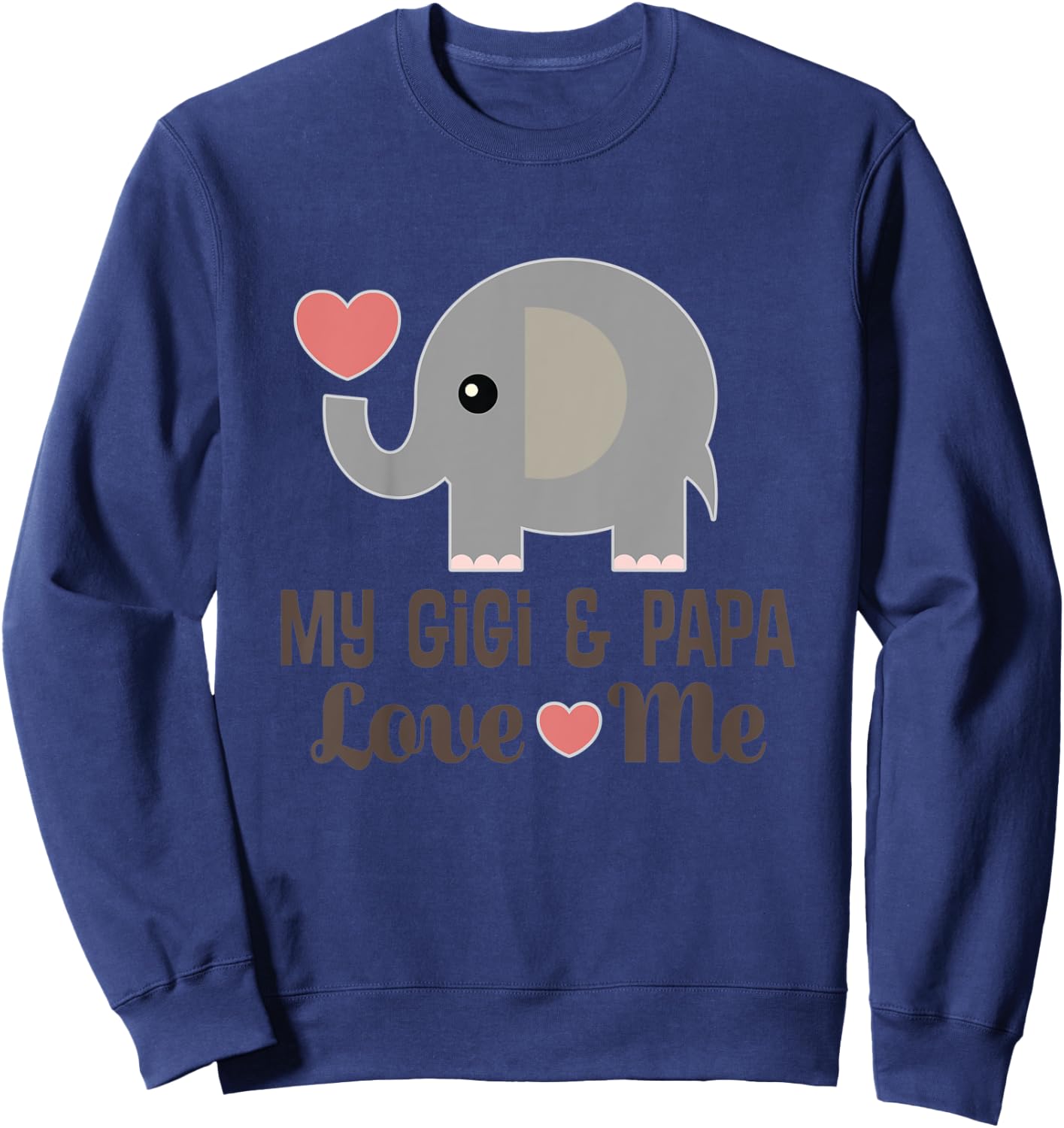 Kids My Gigi and Papa Love Me Grandchild Sweatshirt - Sweatshirt | Navy