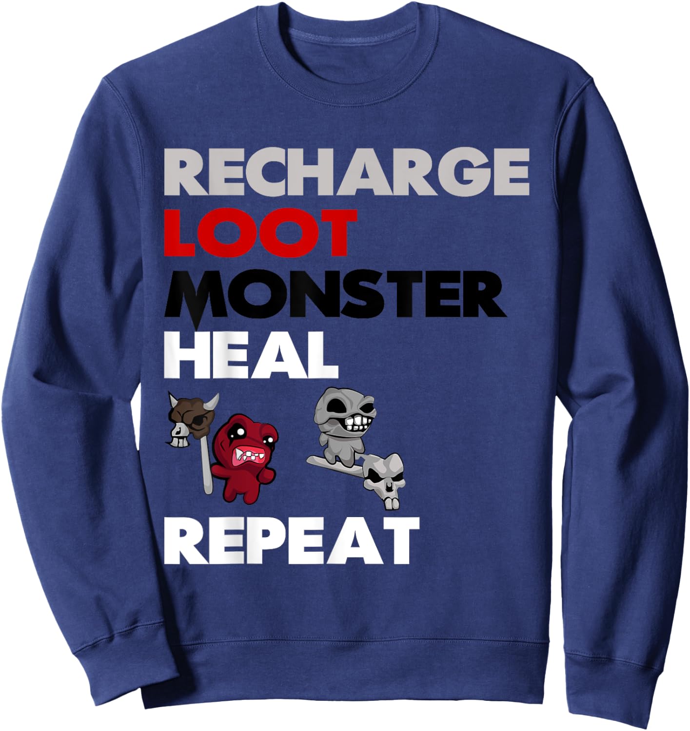 The binding of Isaac Repeat - Board game clothing Sweatshirt - Sweatshirt | Navy