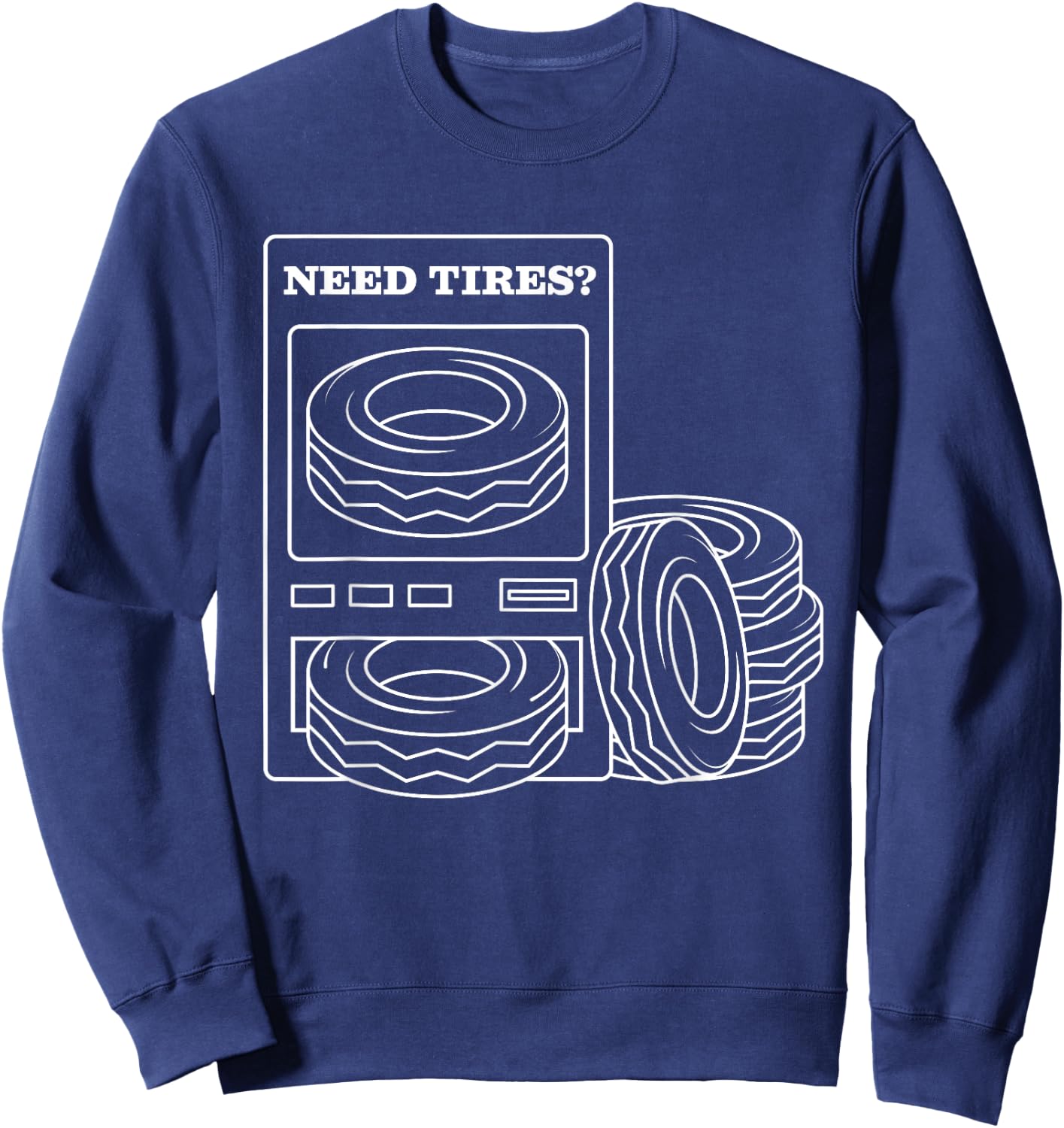 Need Tires? Enthusiast Tyre Wheels Rims Workshop , Black, S Sweatshirt - Sweatshirt | Navy