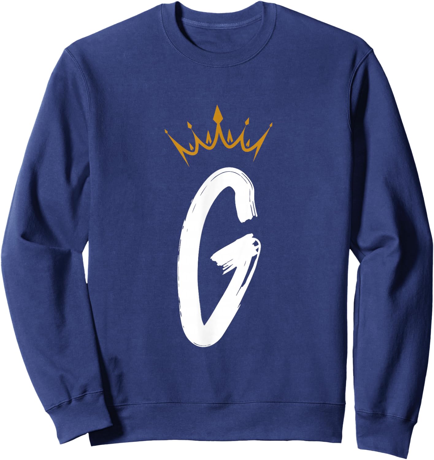 Queen King Letter G - Favorite Letter With Crown Alphabet Sweatshirt - Sweatshirt | Navy