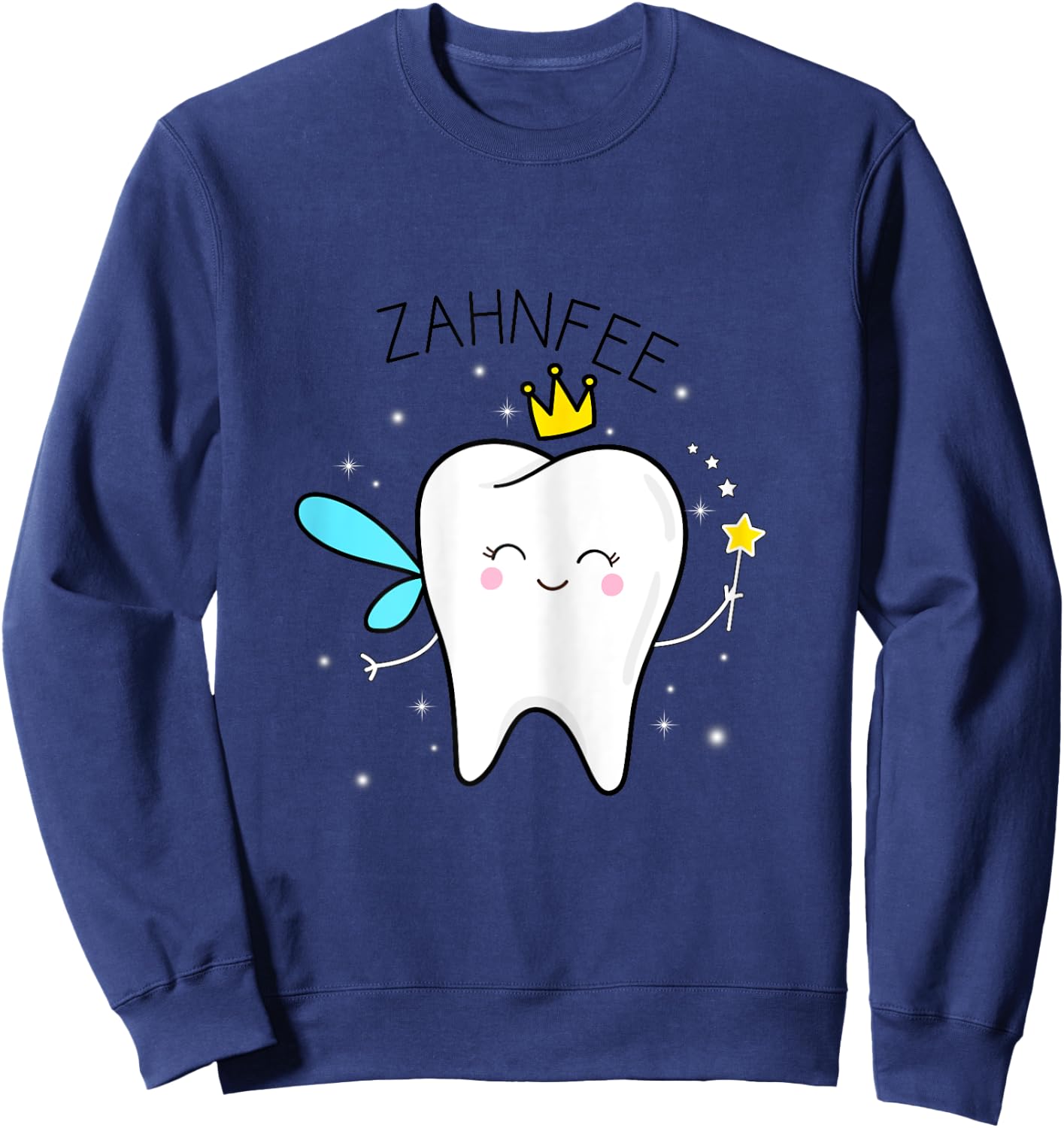 Tooth Fairy Carnival Party Costume Fancy Dress Fairy , White Sweatshirt - Sweatshirt | Navy