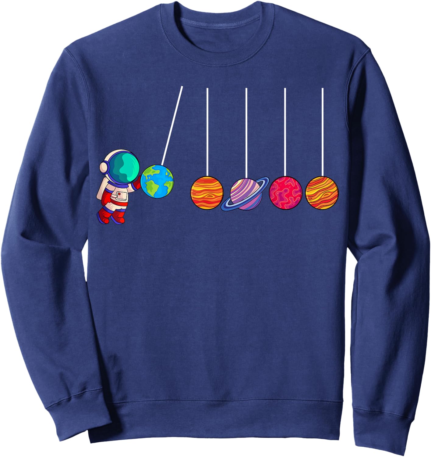 Astrophysicist Planet Cradle Astronomy Sweatshirt - Sweatshirt | Navy