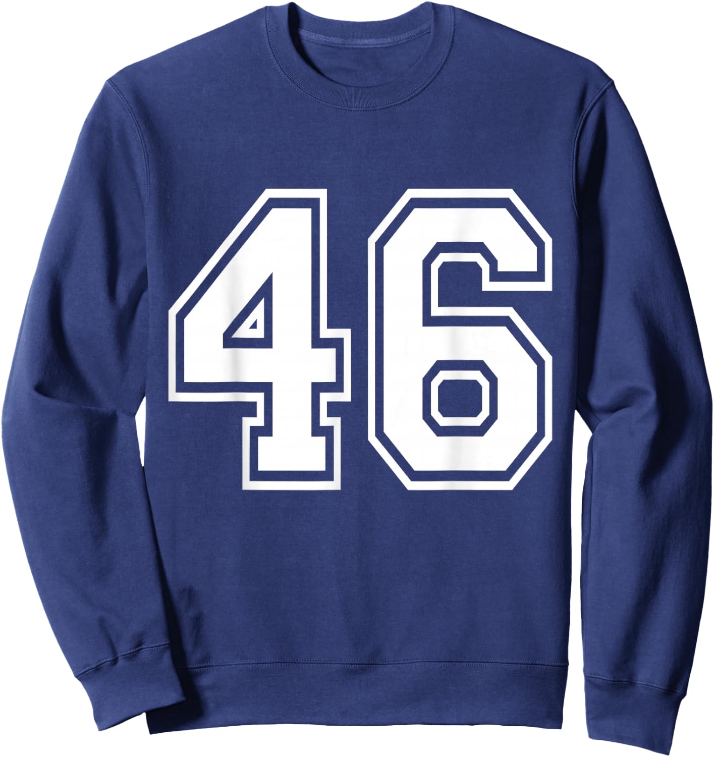 Number 46 Varsity Sports Team Jersey 46th Birthday 46 Years Sweatshirt - Sweatshirt | Navy