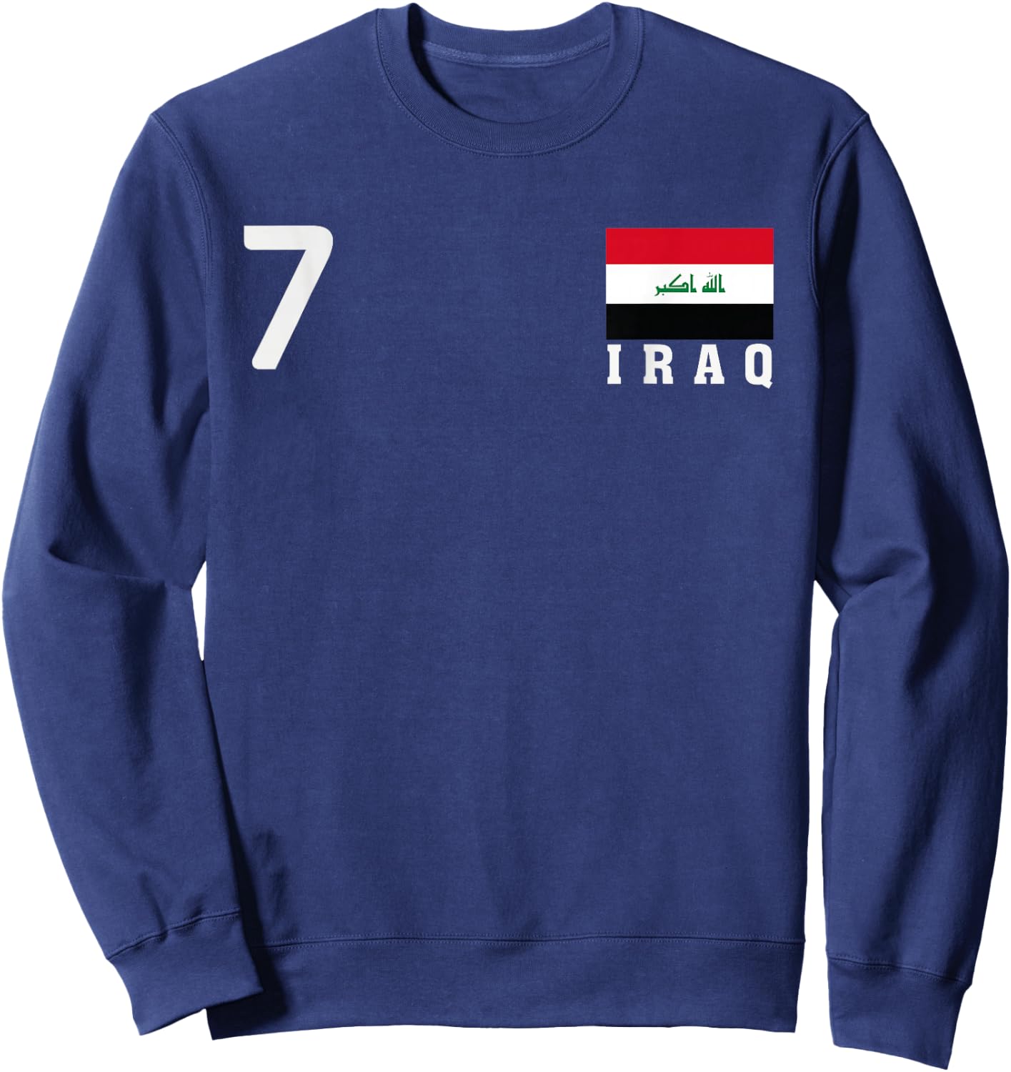 Iraq Number National Flag Country Pride Heritage Sweatshirt - Sweatshirt | Navy