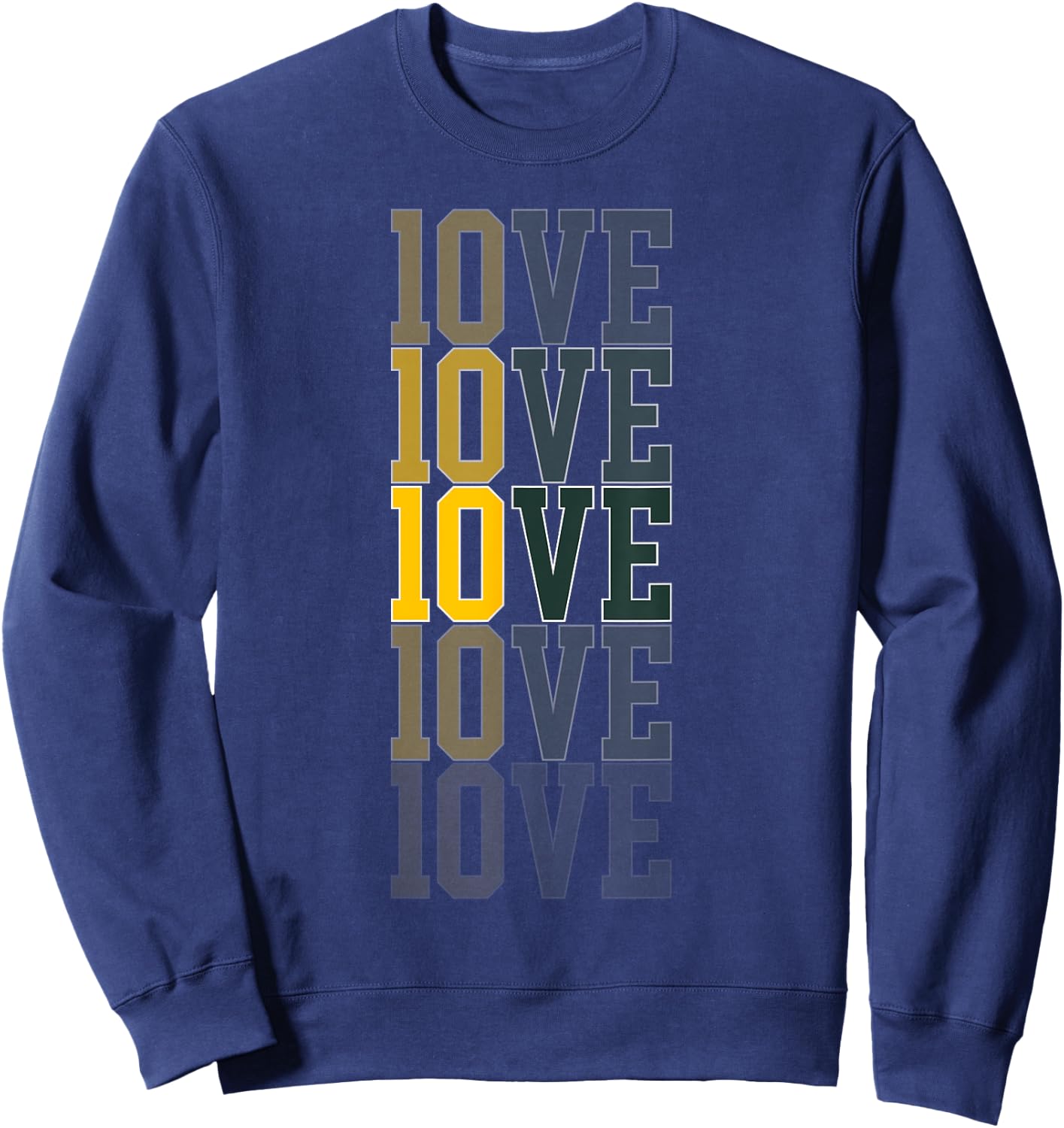 Feel The 10VE Jordan Quarterback Love American Football Sweatshirt - Sweatshirt | Navy