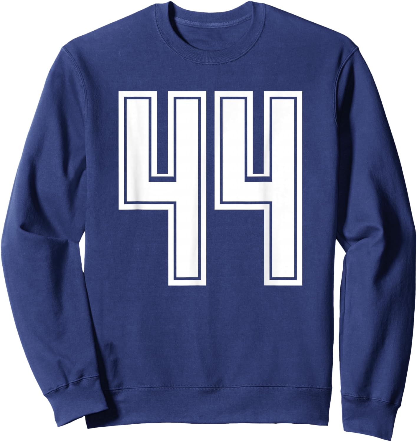 Trikot #44 Weiß Sport Team Trikot Nummer 44 Sweatshirt - Sweatshirt | Navy