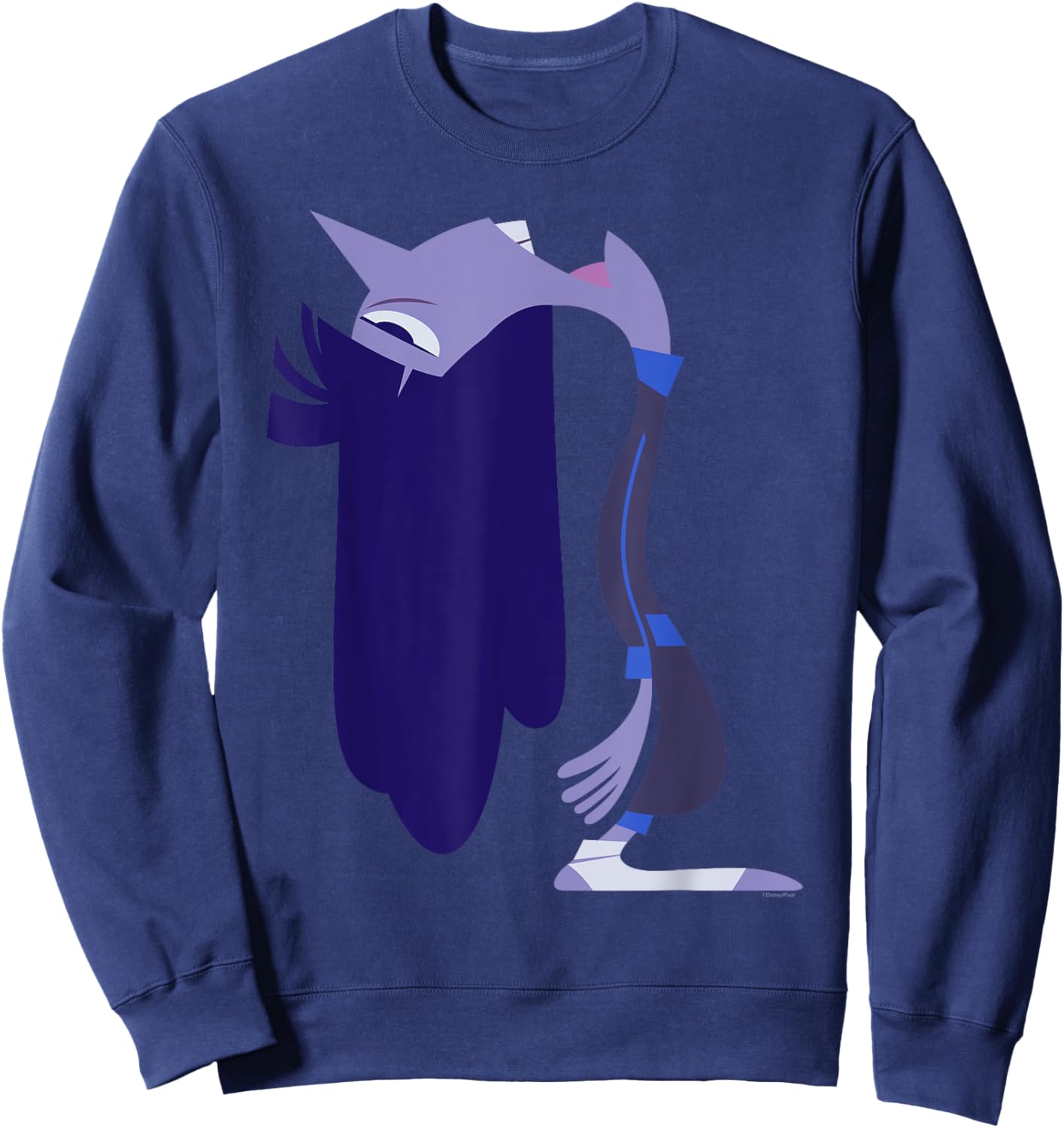 Disney and Pixar's Inside Out 2 Boredom Big Profile Costume , Black, S Sweatshirt - Sweatshirt | Navy