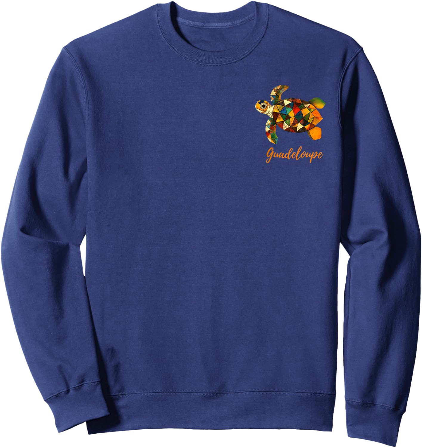 Holiday Guadeloupe Caribbean Sea Turtle French West Indies , Black, S Sweatshirt - Sweatshirt | Navy