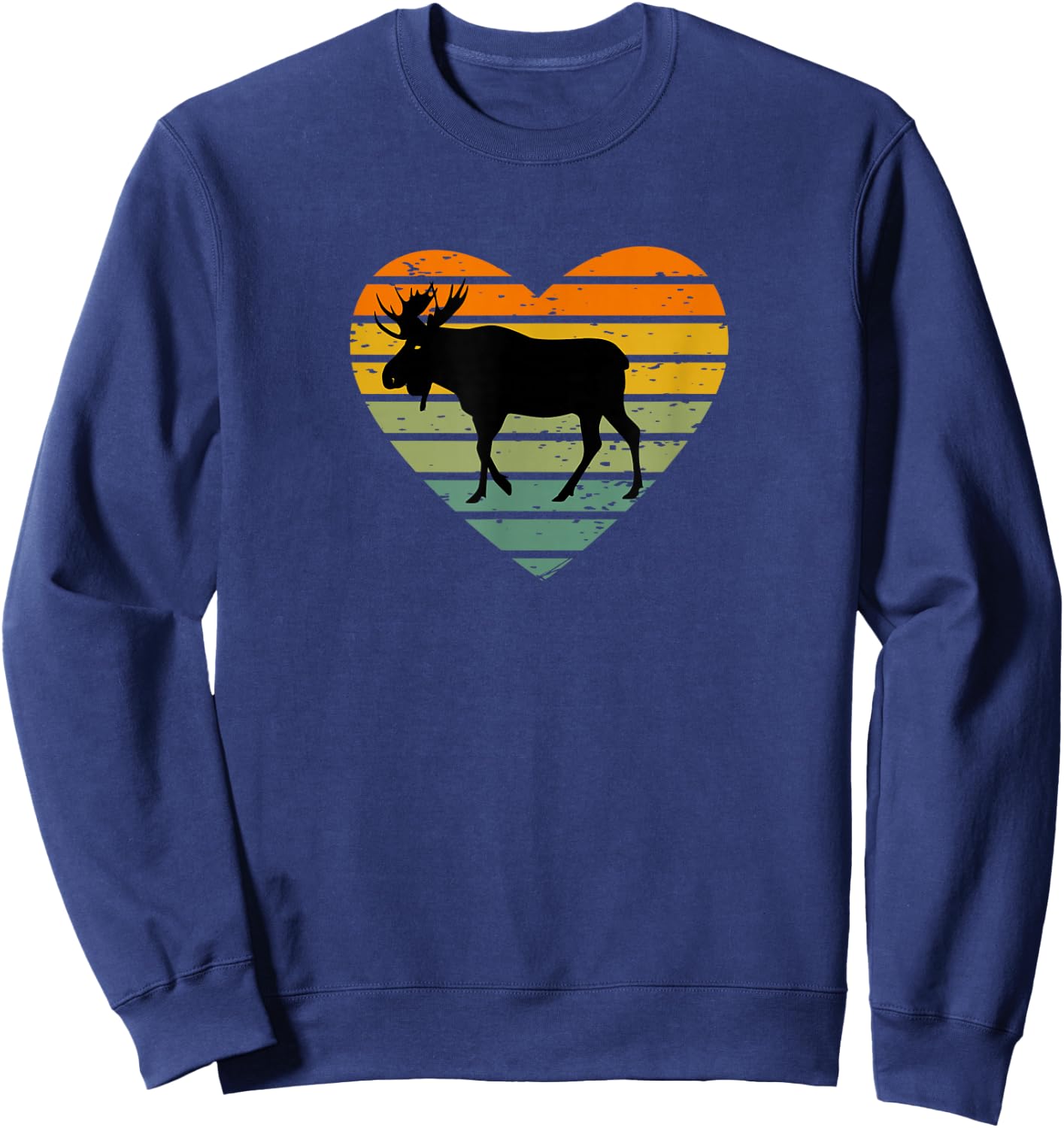 Ich Liebe Elche Herz Norwegen Elchfan Schweden Hirsch Elch Sweatshirt - Sweatshirt | Navy