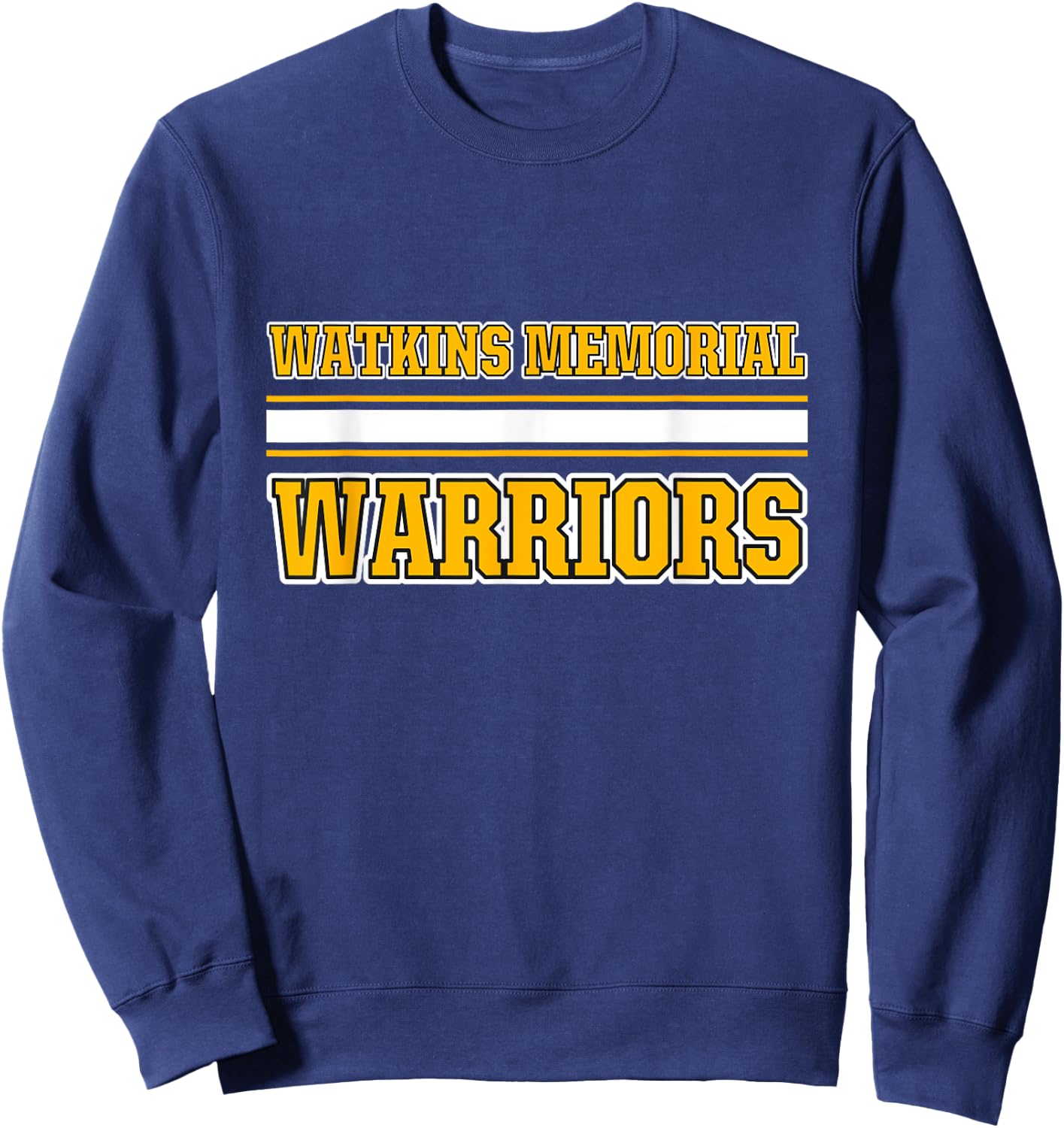 Watkins Memorial Warriors Horizontal Stripes Sweatshirt - Sweatshirt | Navy