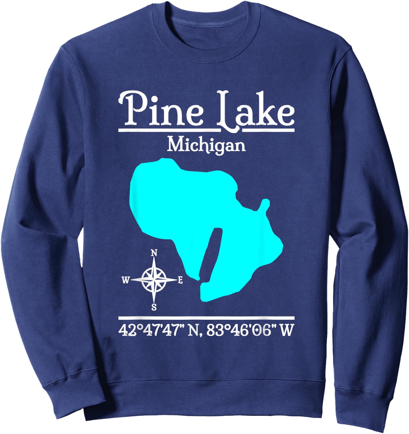 Pine Lake - Michigan Sweatshirt - Sweatshirt | Navy