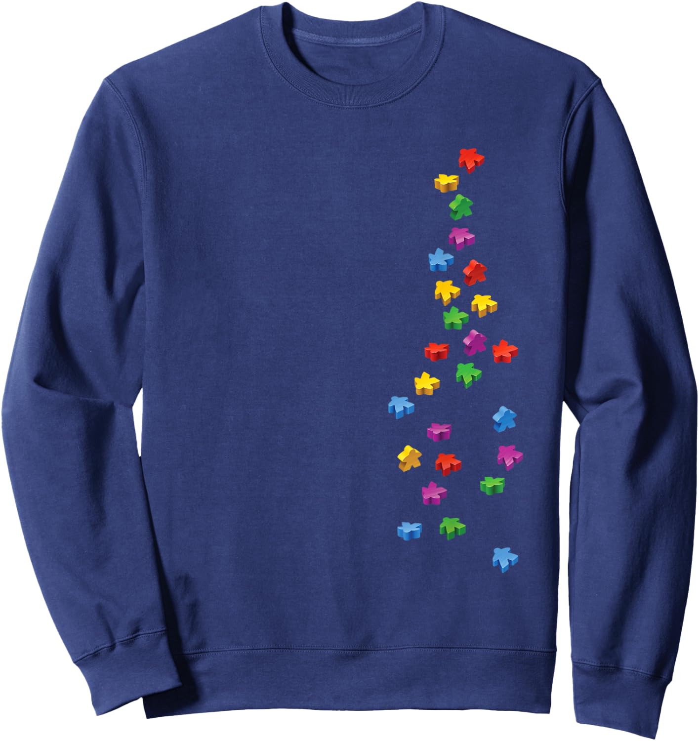 Falling Meeples - Brettspiele Sweatshirt - Sweatshirt | Navy