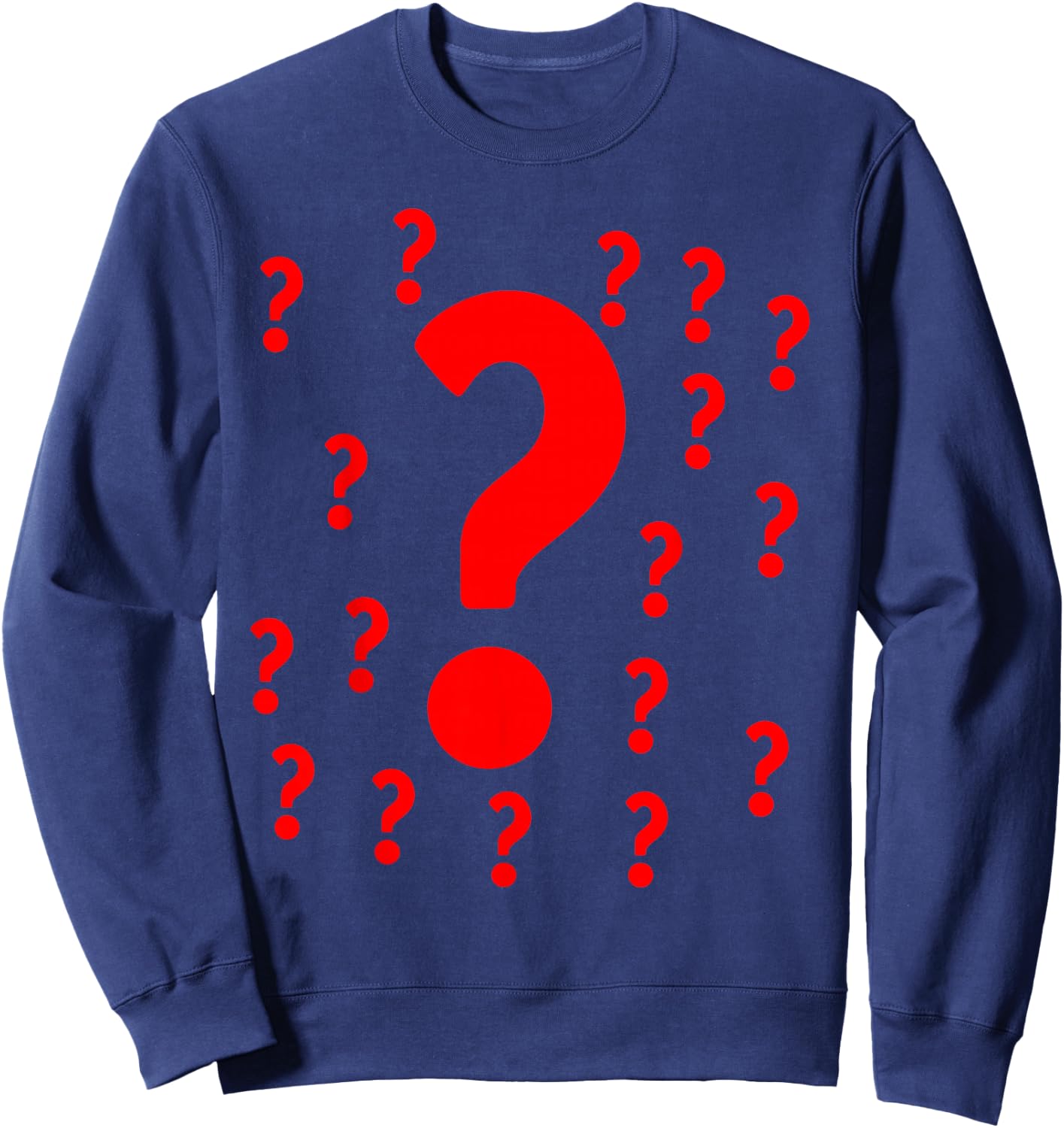 Question Marks Punctuation, Multiple Sweatshirt - Sweatshirt | Navy
