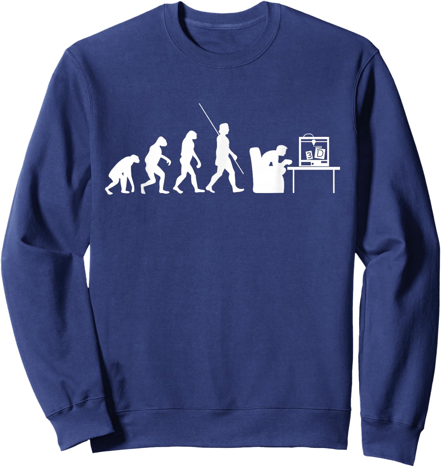 3D print evolution design with 3D printer Sweatshirt - Sweatshirt | Navy