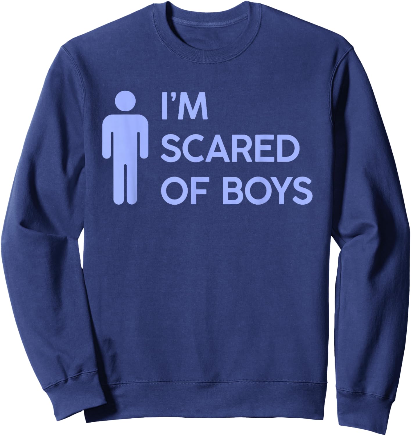 I'M SCARED OF BOYS X Only Love Date Fans Hot Girl Symbol , Black, S Sweatshirt - Sweatshirt | Navy
