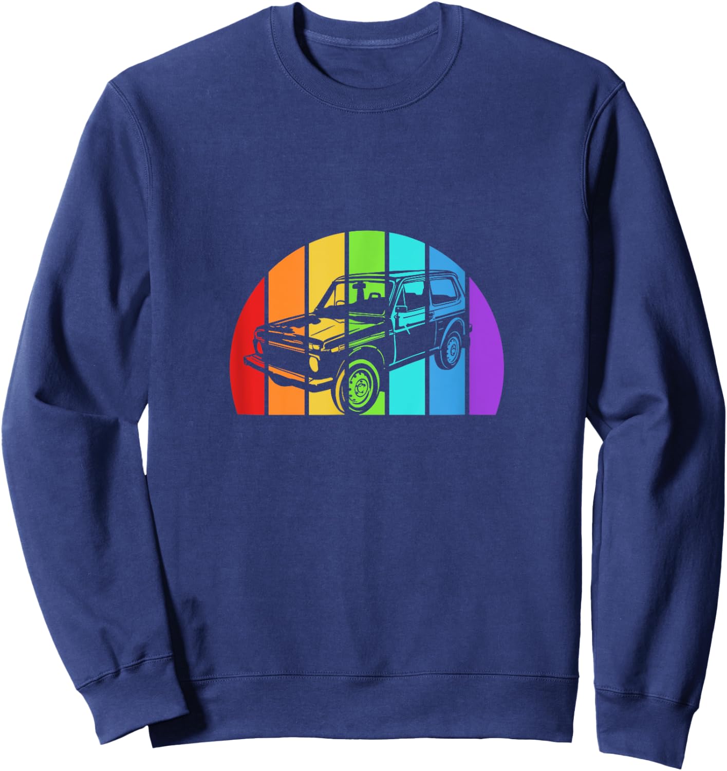 Lada Niva 4x4 Offroad Vintage DDR East Retro Off-Road Vehicle Sweatshirt - Sweatshirt | Navy