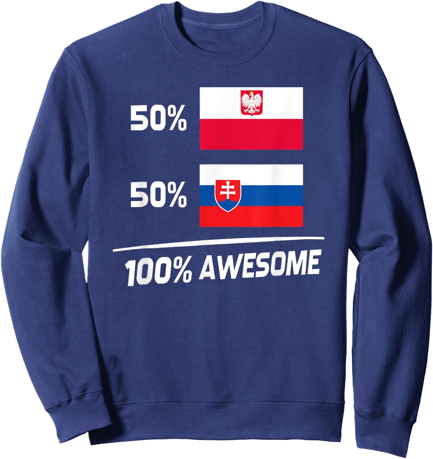 Polish Slovakian Flag Poland Slovakia Mix Heritage Sweatshirt - Sweatshirt | Navy