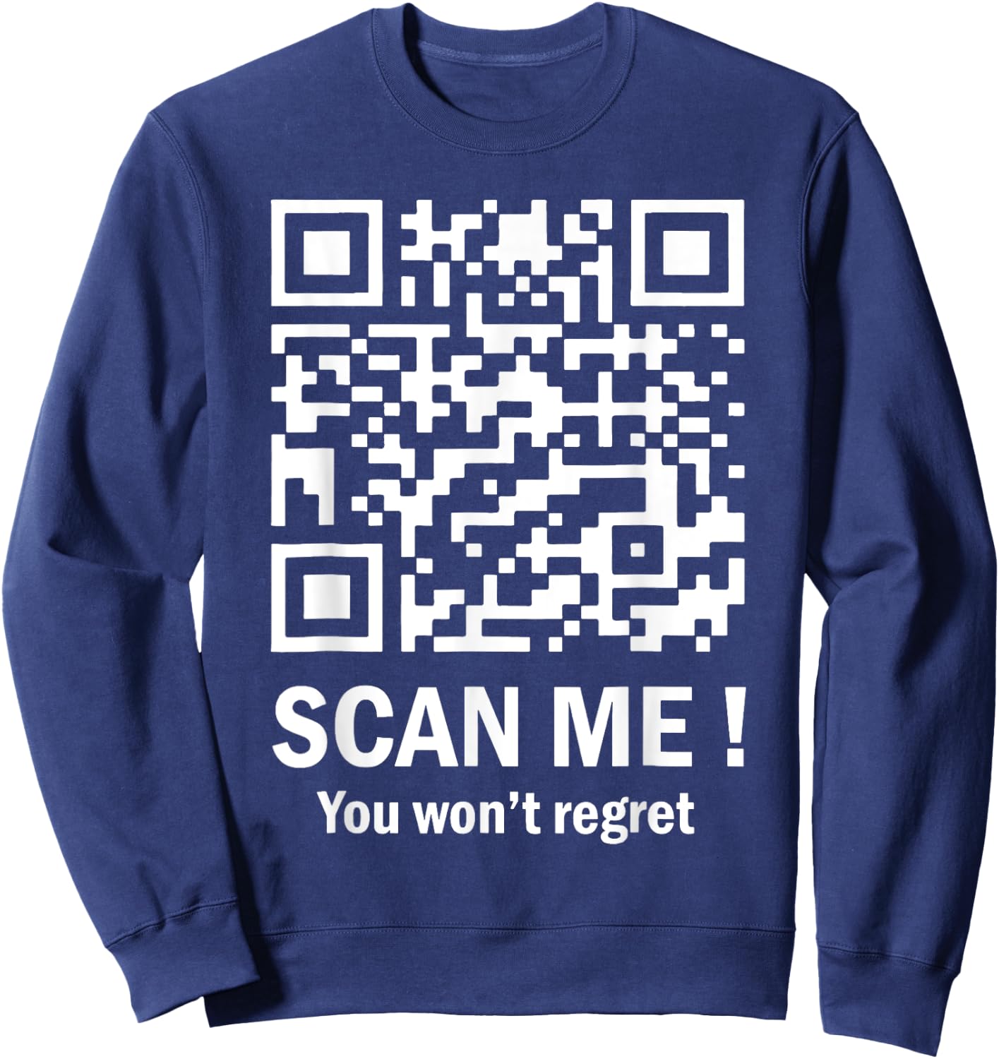 Trump Dance Troll QR Funny President Trump Dance Code Back Sweatshirt - Sweatshirt | Navy