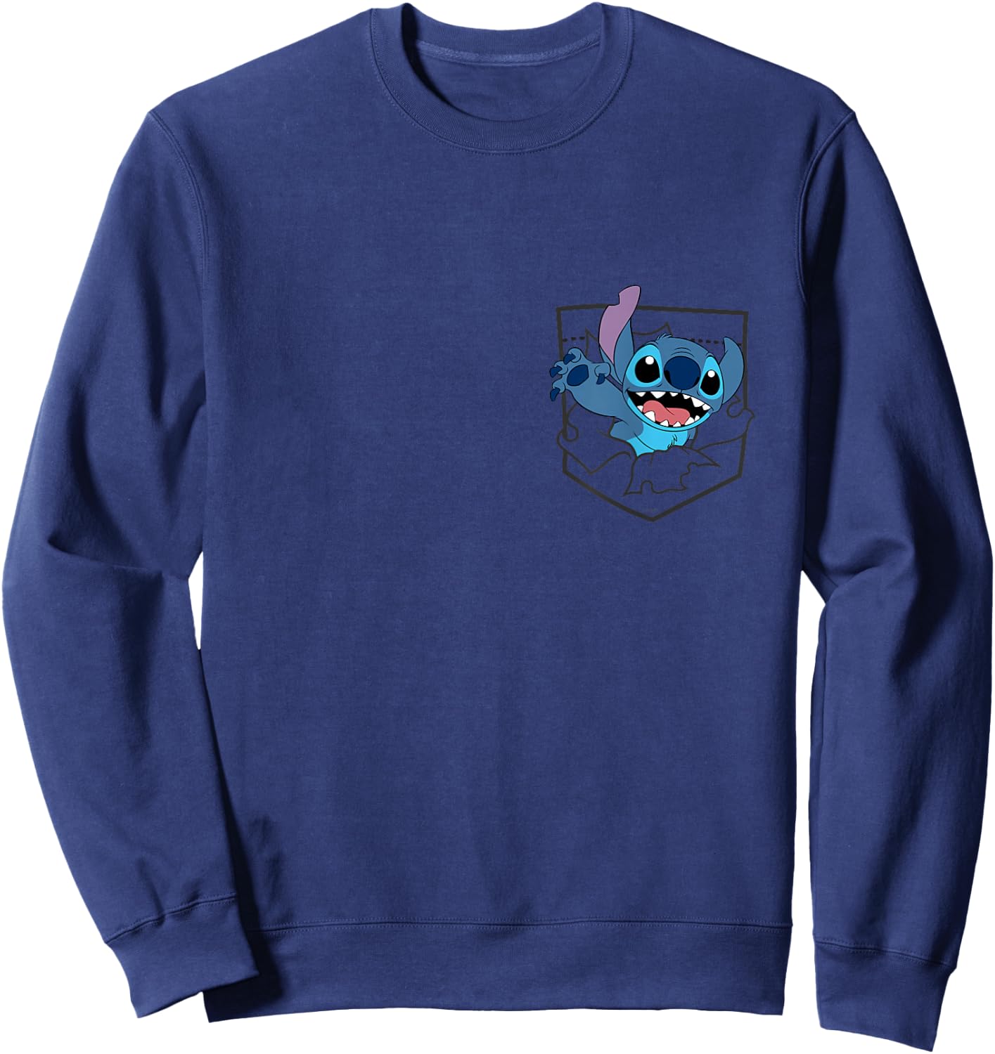 Disney Lilo & Stitch Small Pocket Breakout 626 Sweatshirt - Sweatshirt | Navy