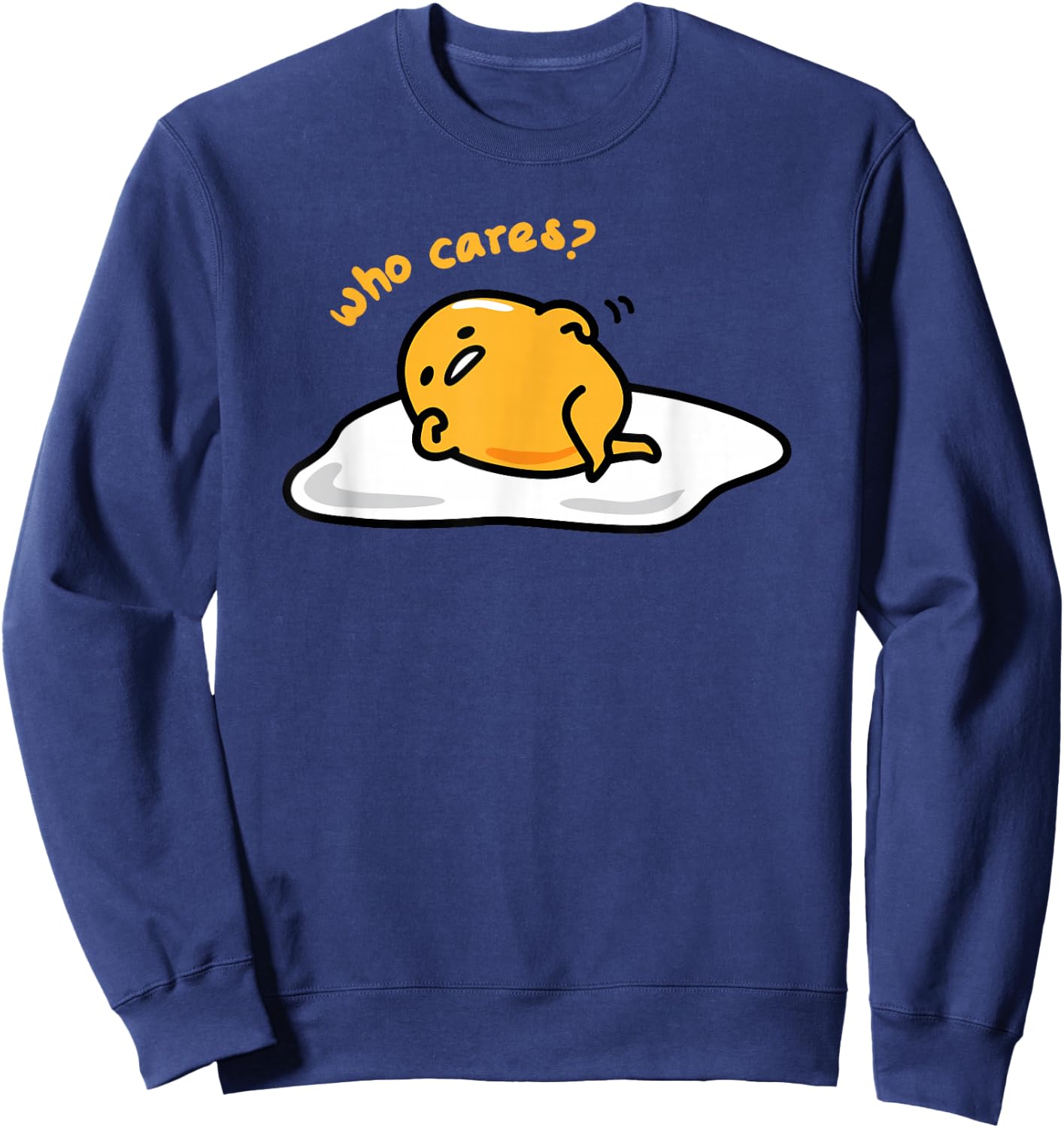 Gudetama "Who Cares" Shirt Sweatshirt - Sweatshirt | Navy
