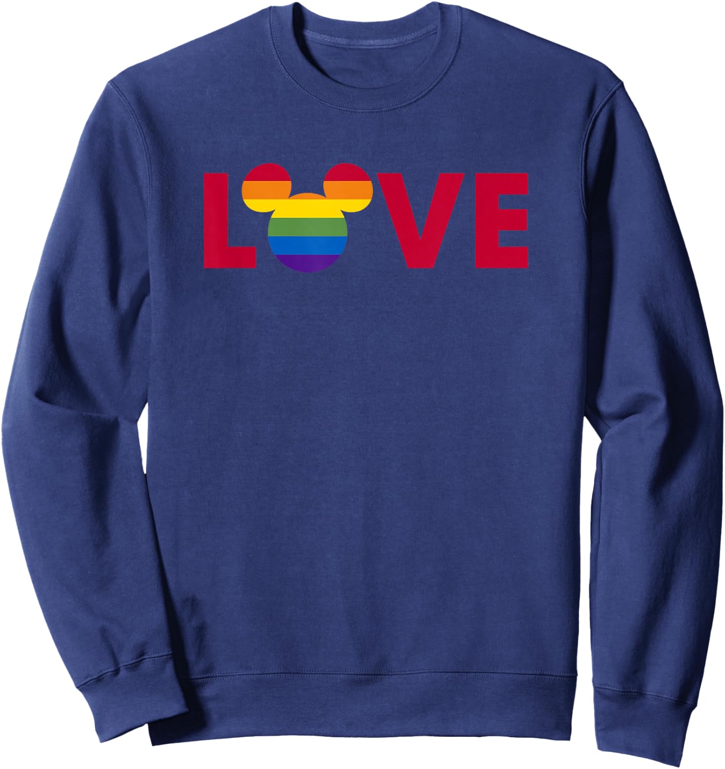 Disney Mickey and Friends Love Rainbow Fill Sweatshirt - Sweatshirt | Navy