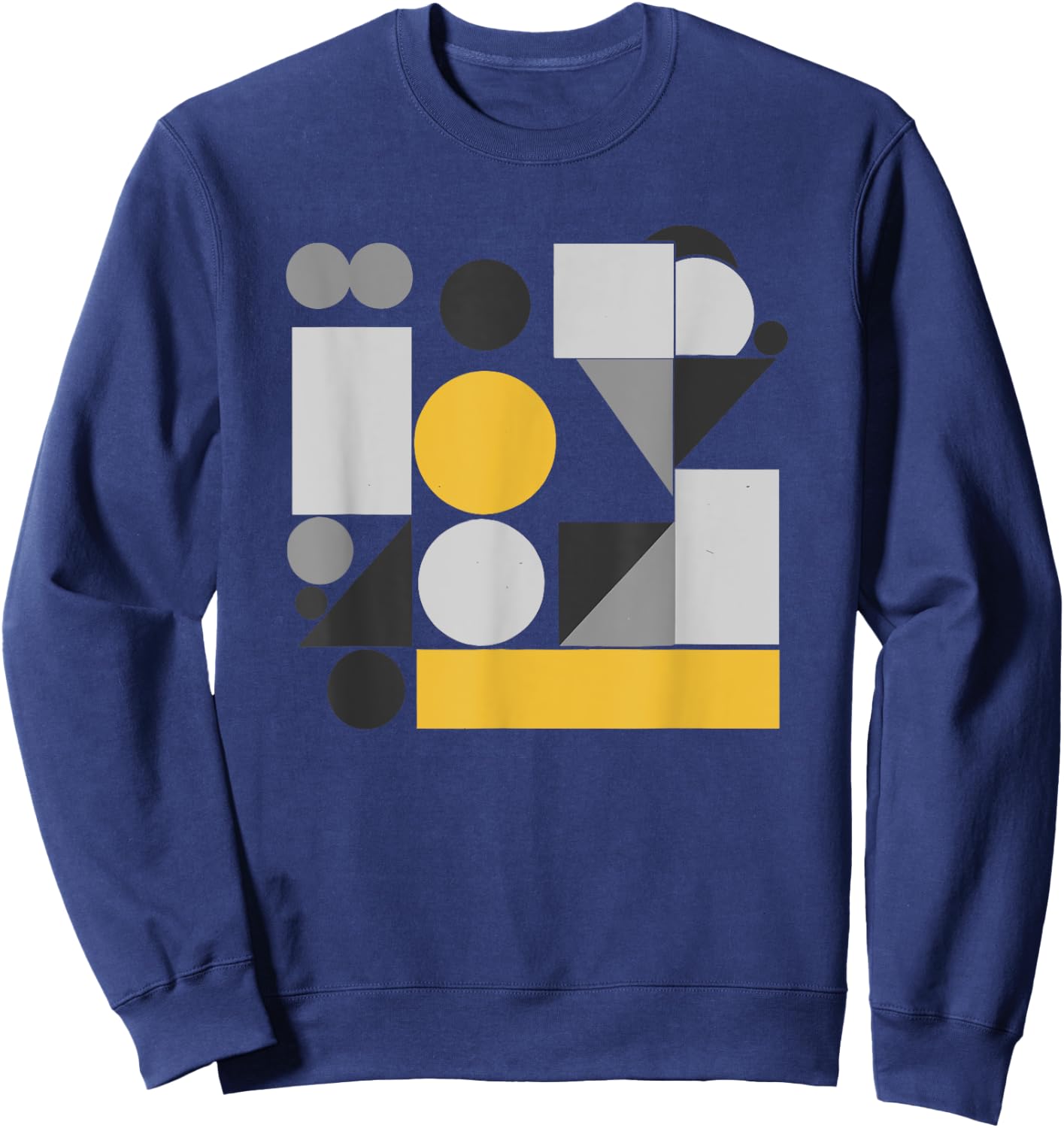 Abstract Art Geometric Pattern Mosaic Sweatshirt - Sweatshirt | Navy