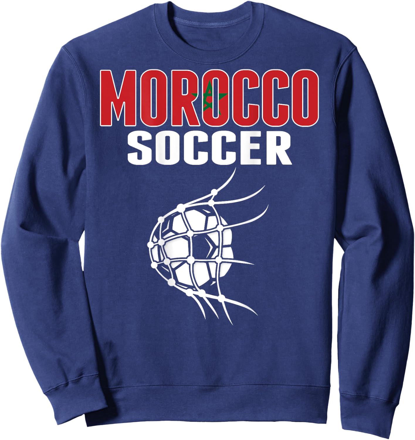 Morocco Soccer Fans Jersey - Support Moroccan Football Team Sweatshirt - Sweatshirt | Navy