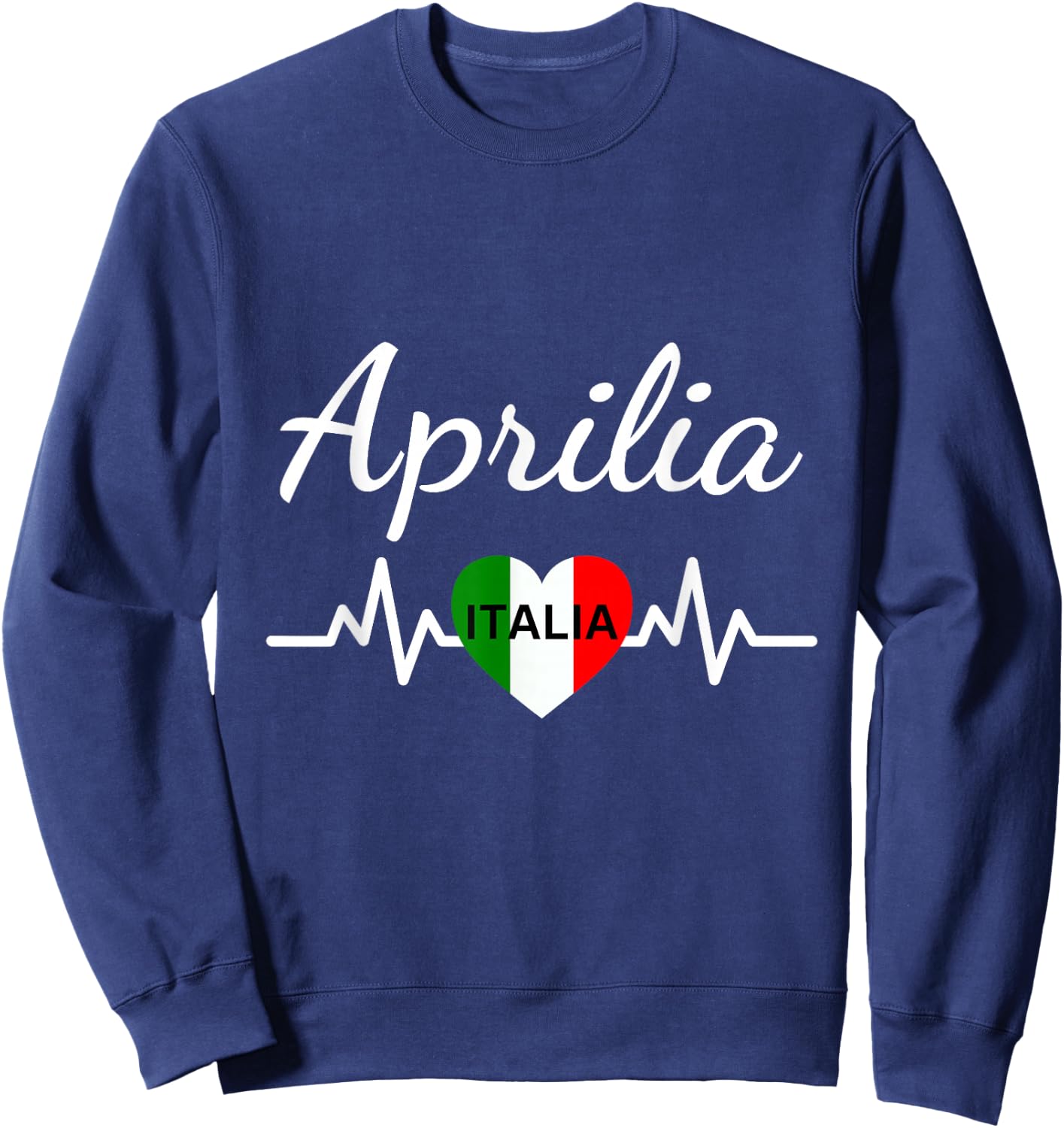 Italian Flag Aprilia - Matching Italian Souvenir , Black, S Sweatshirt - Sweatshirt | Navy