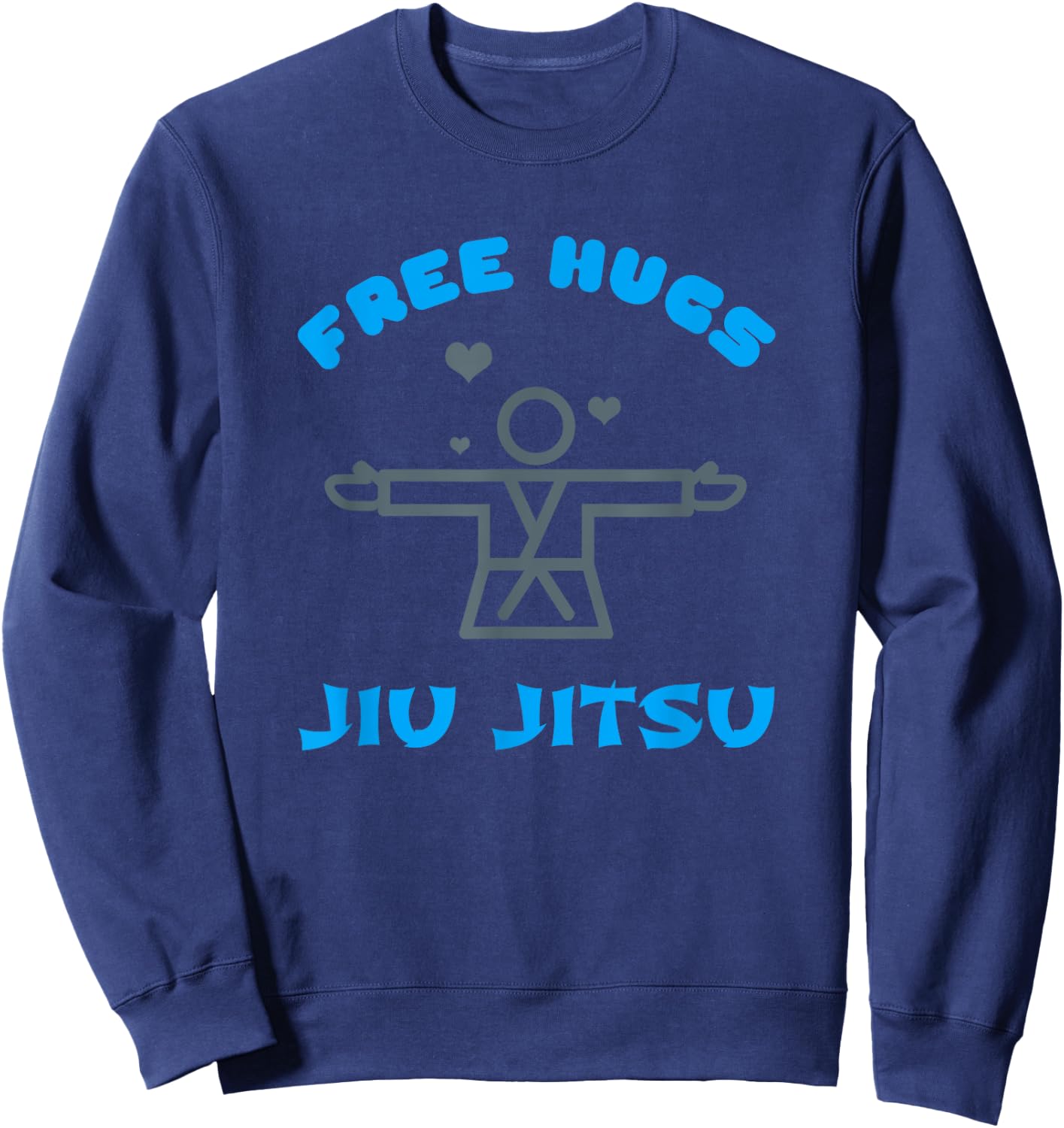 Free Hugs Jiu Jitsu Karate Sweatshirt - Sweatshirt | Navy