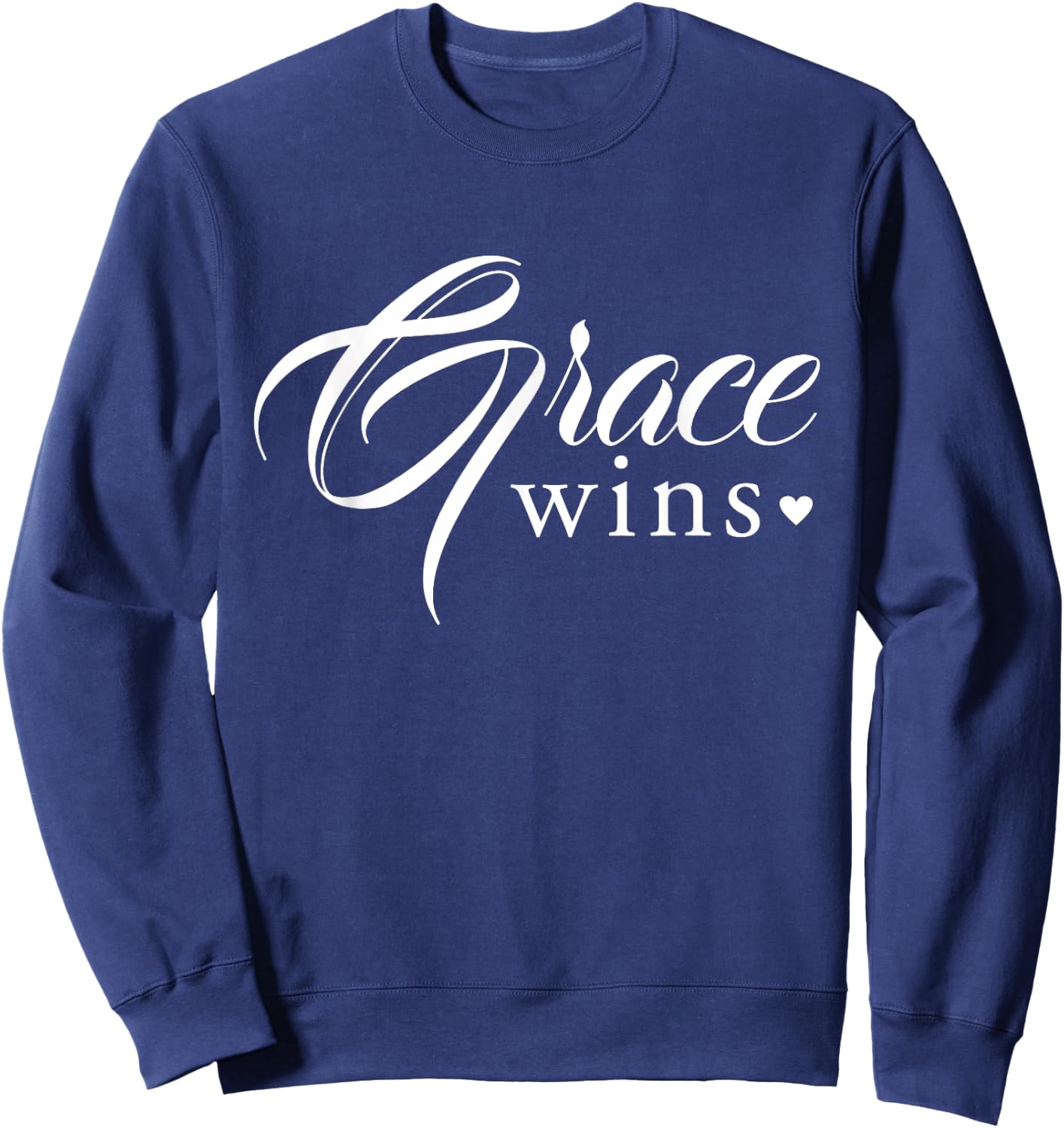 Grace Wins Christianity Sweatshirt - Sweatshirt | Navy