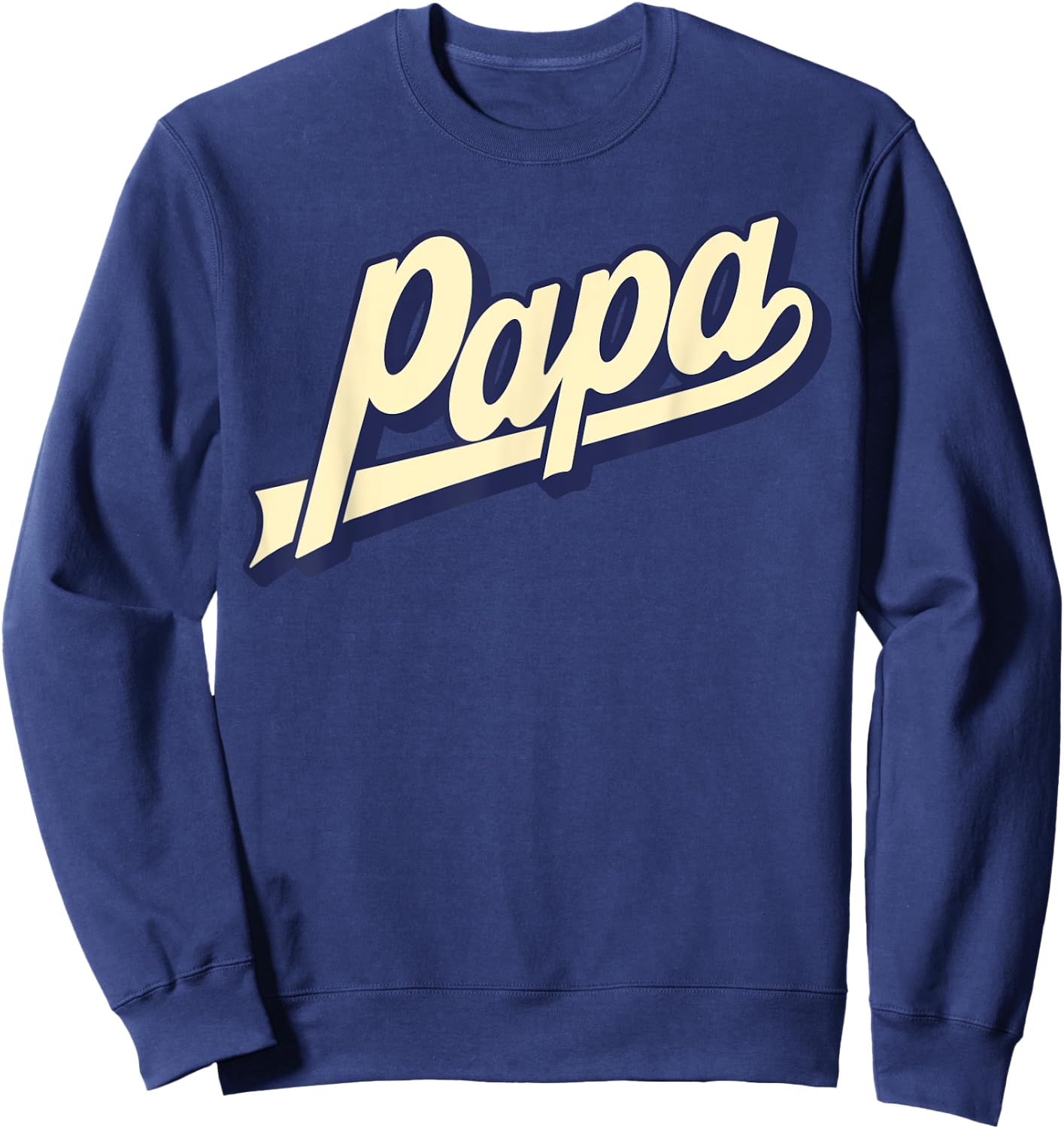 Papa Retro Bold Font Father's Day Dad Gifts From Daughter Sweatshirt - Sweatshirt | Navy