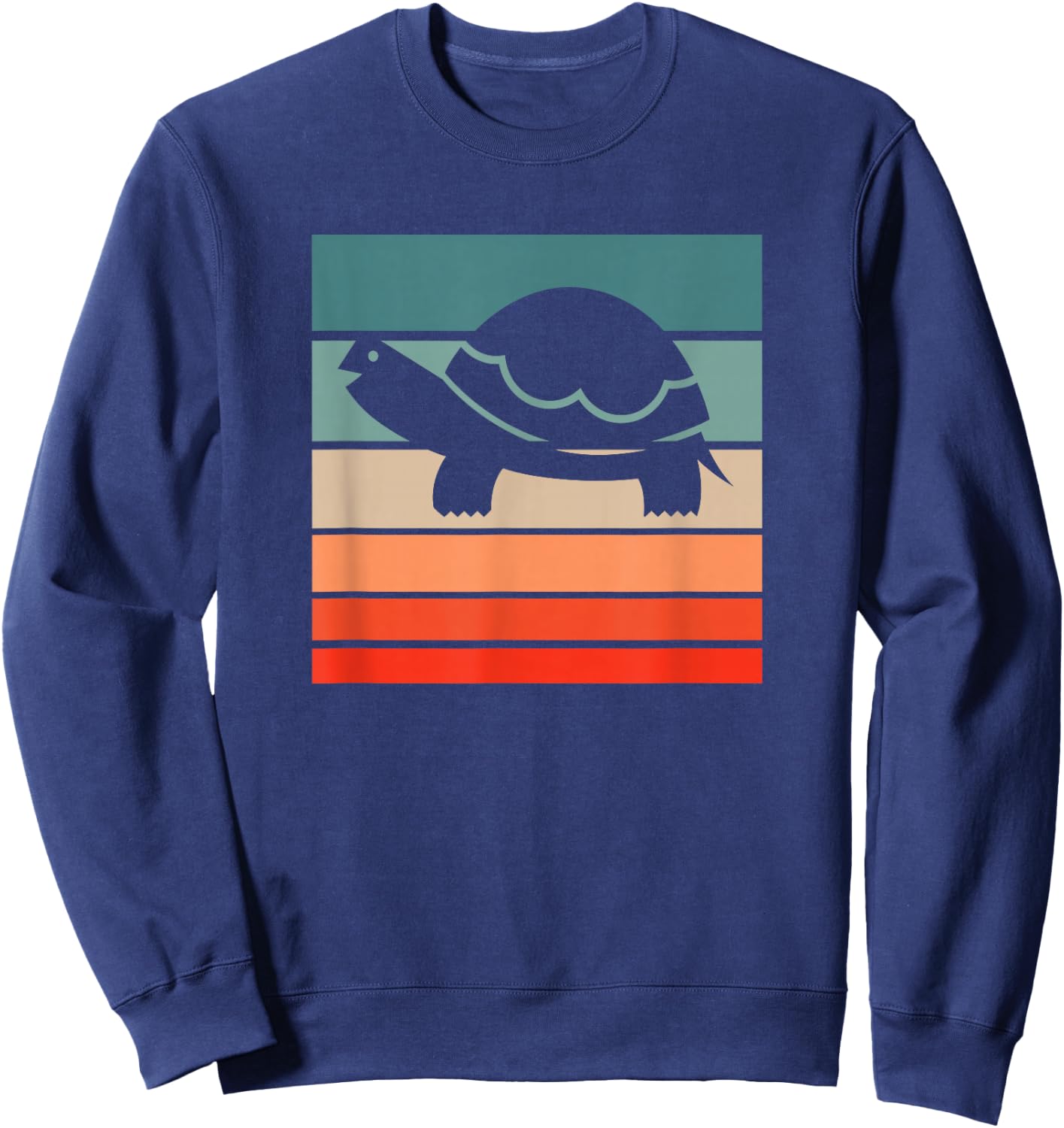 Turtle Retro Style Vintage Sweatshirt - Sweatshirt | Navy