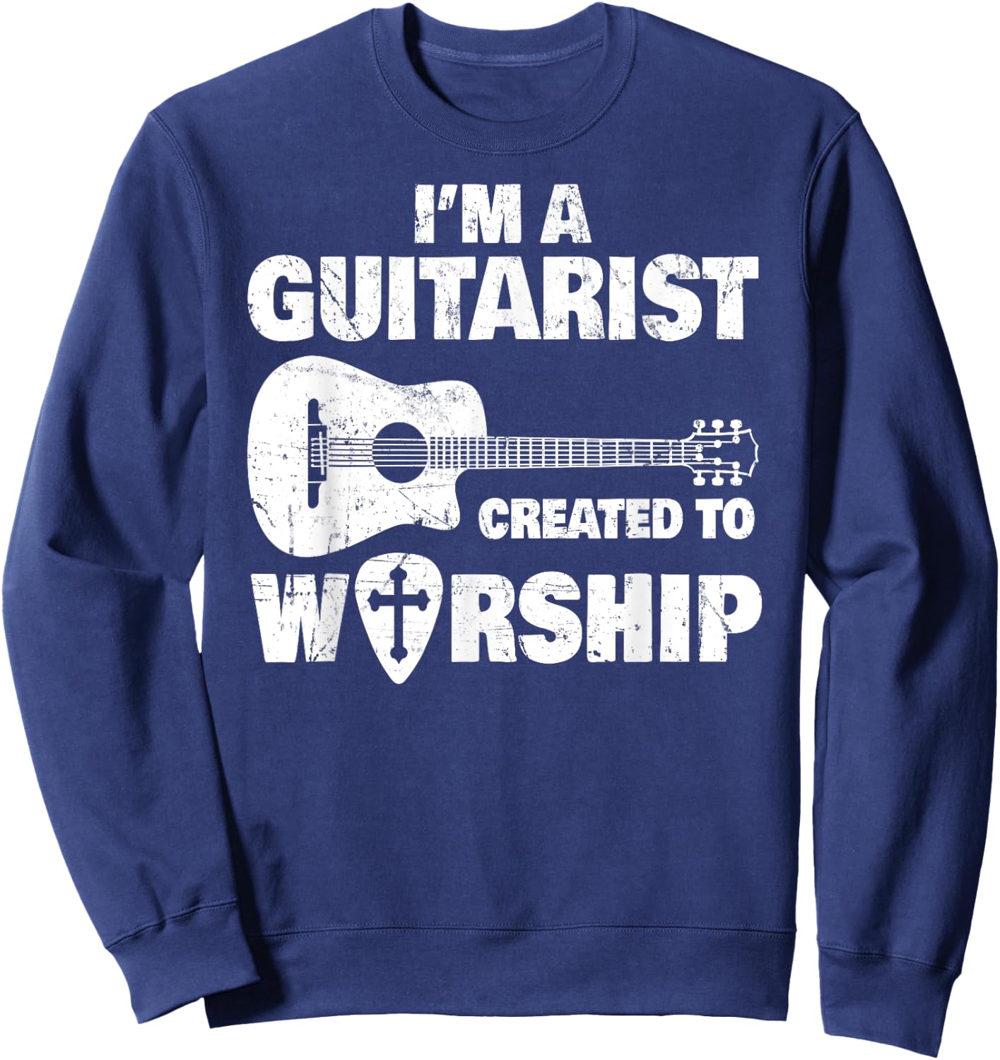 Christian Music Church Guitar Jesus Rock Band Gift Sweatshirt - Sweatshirt | Navy