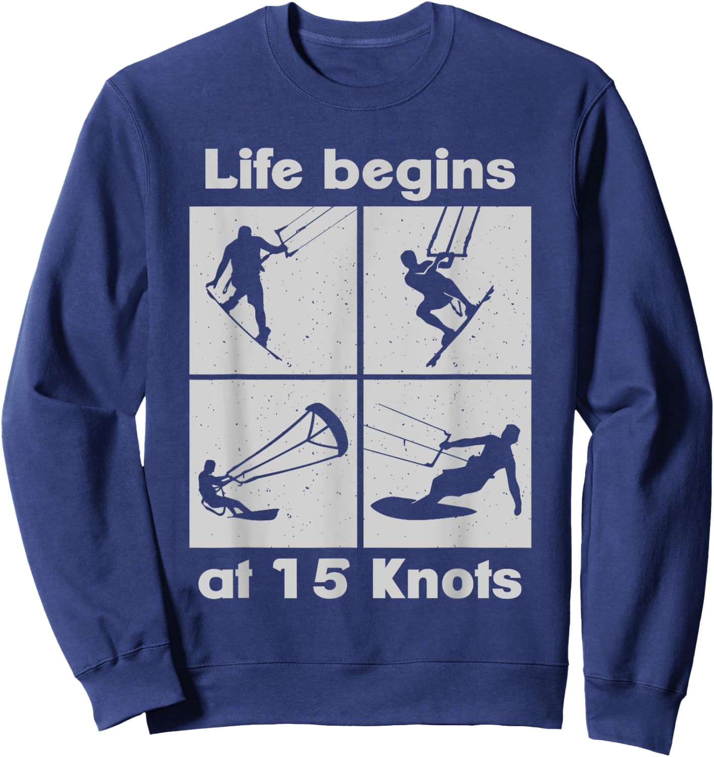 Life Begins at 15 Knots Lifestyle Vintage Design , black Sweatshirt - Sweatshirt | Navy
