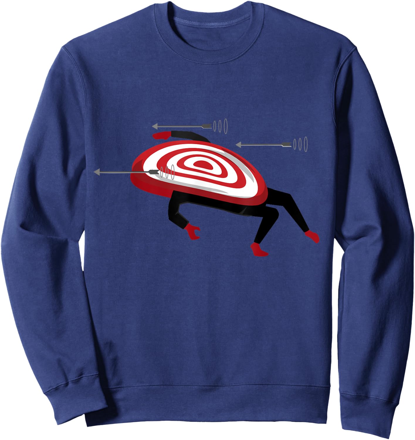 Archery Targets Bow & Arrow Funny Moving Bullseye Gift Sweatshirt - Sweatshirt | Navy