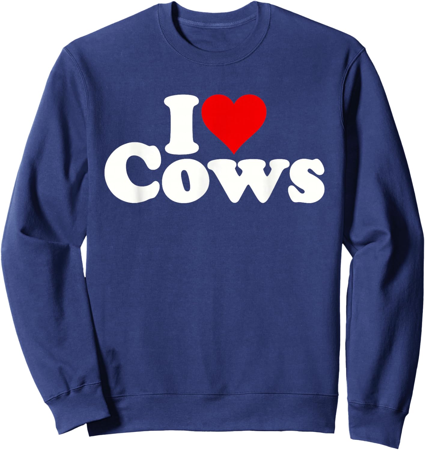 I Love Heart Cows Sweatshirt - Sweatshirt | Navy