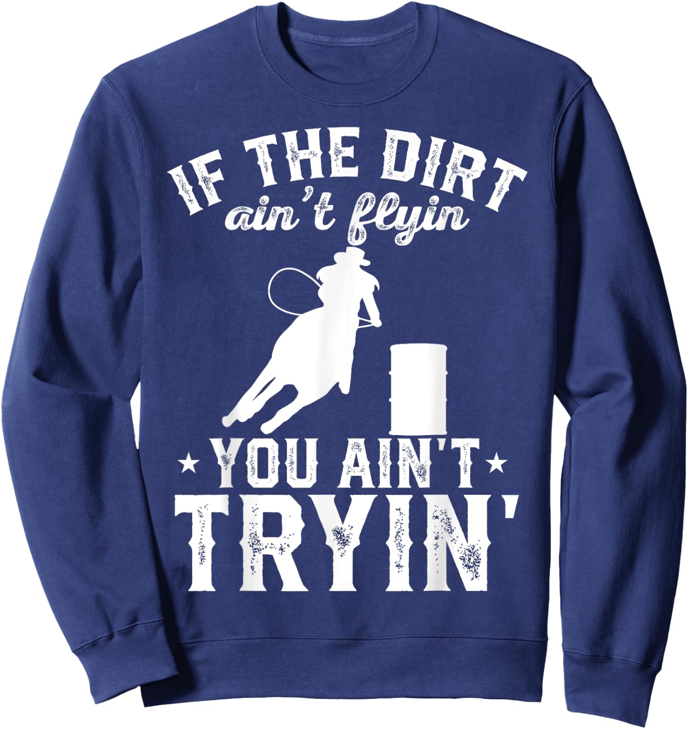 Barrel Racing Rodeo Sweatshirt - Sweatshirt | Navy