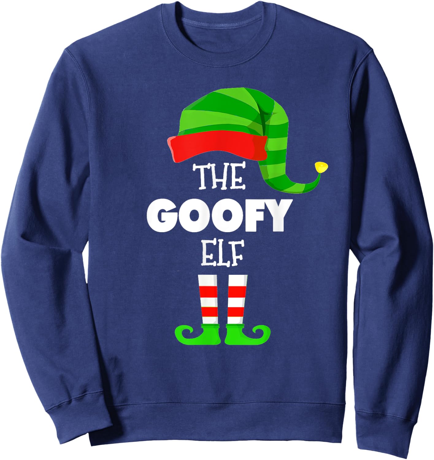 The GOOFY ELF Group Matching Family Christmas PJS Sweatshirt - Sweatshirt | Navy