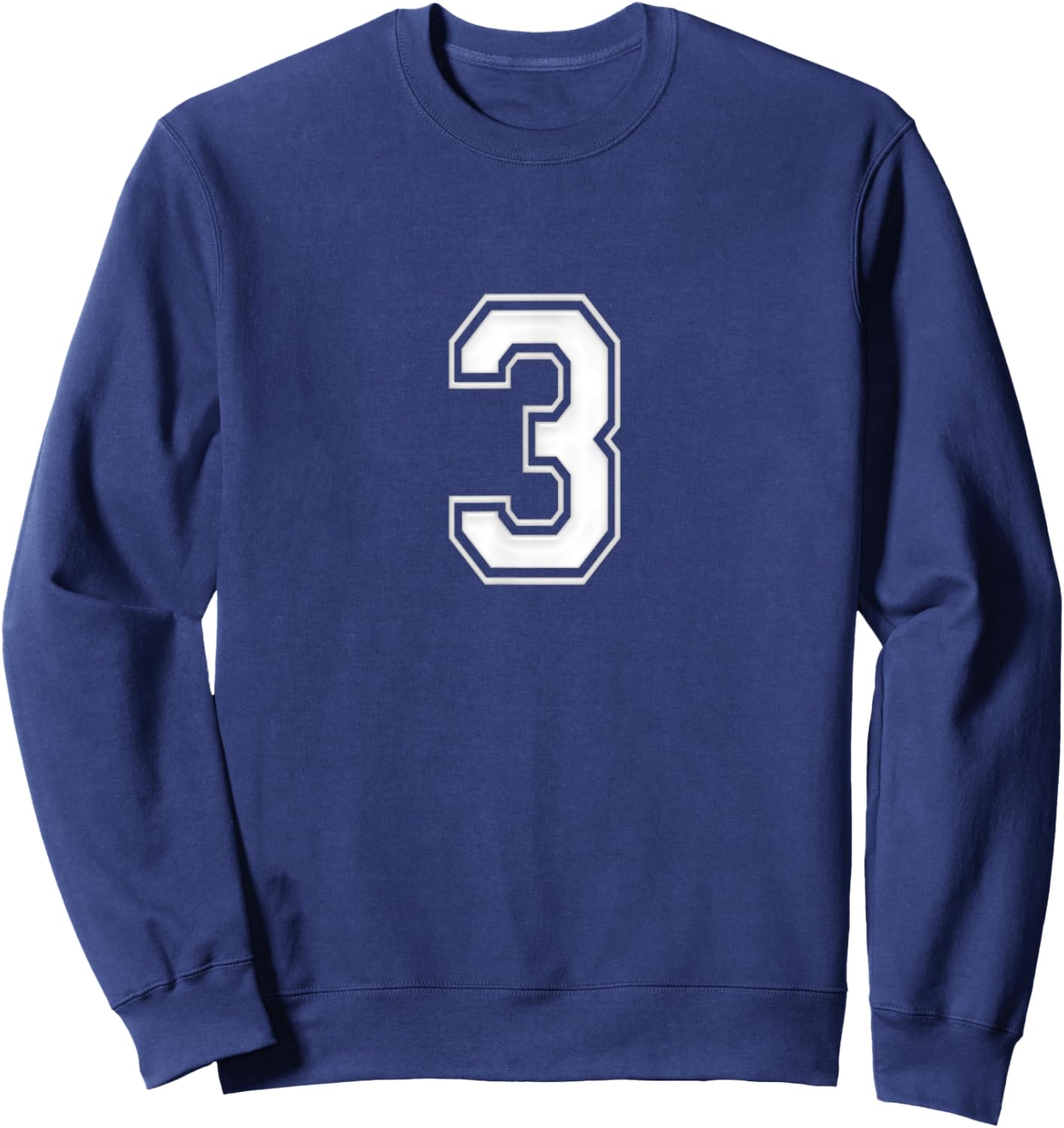 Shirt With The Number 3 Sweatshirt - Sweatshirt | Navy