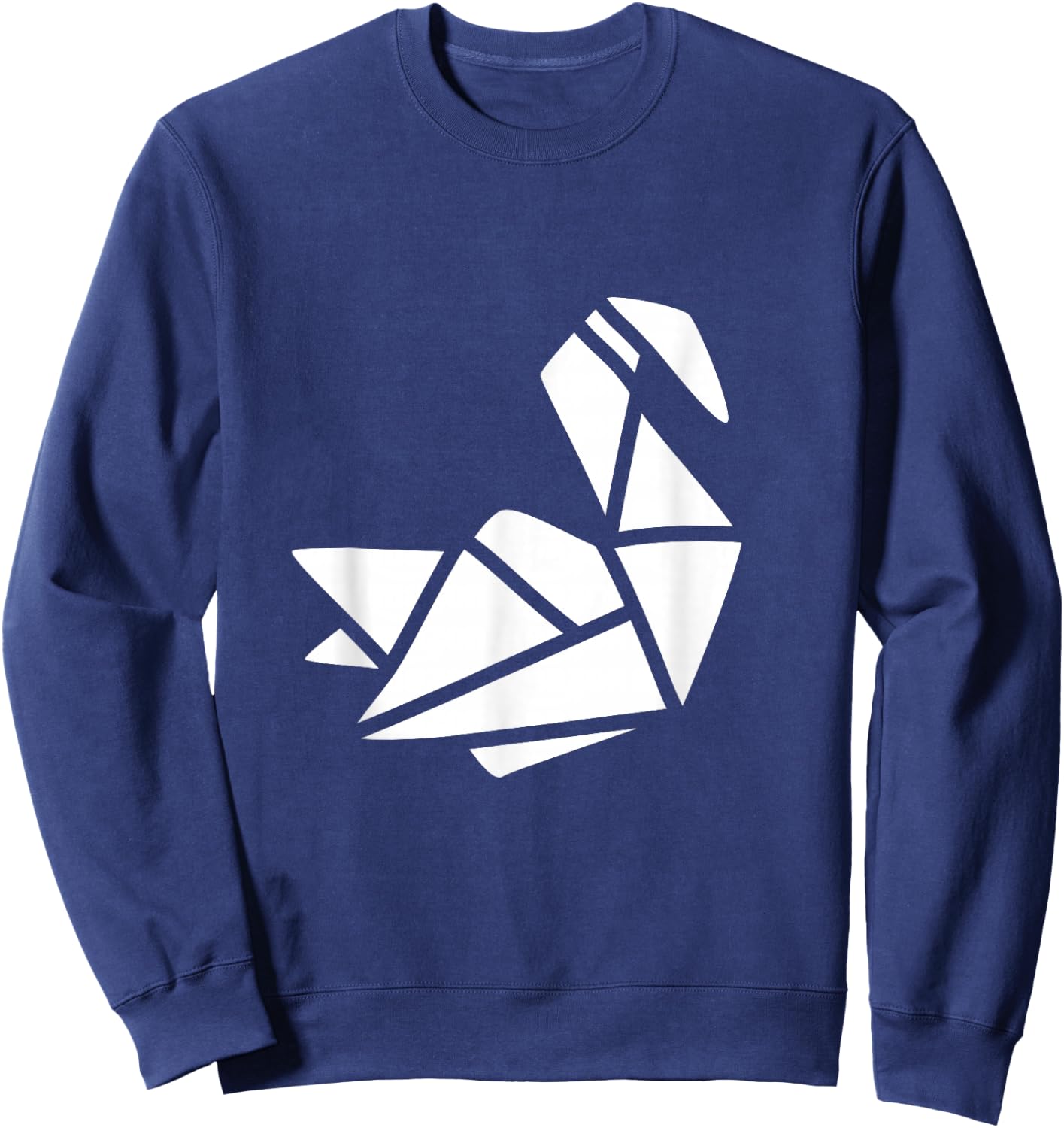 Origami Swan Men Women Sweatshirt - Sweatshirt | Navy