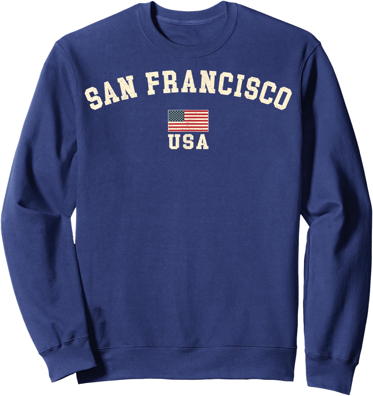 Vintage San Francisco USA Flag Souvenir Retro Sweatshirt - Sweatshirt | Navy
